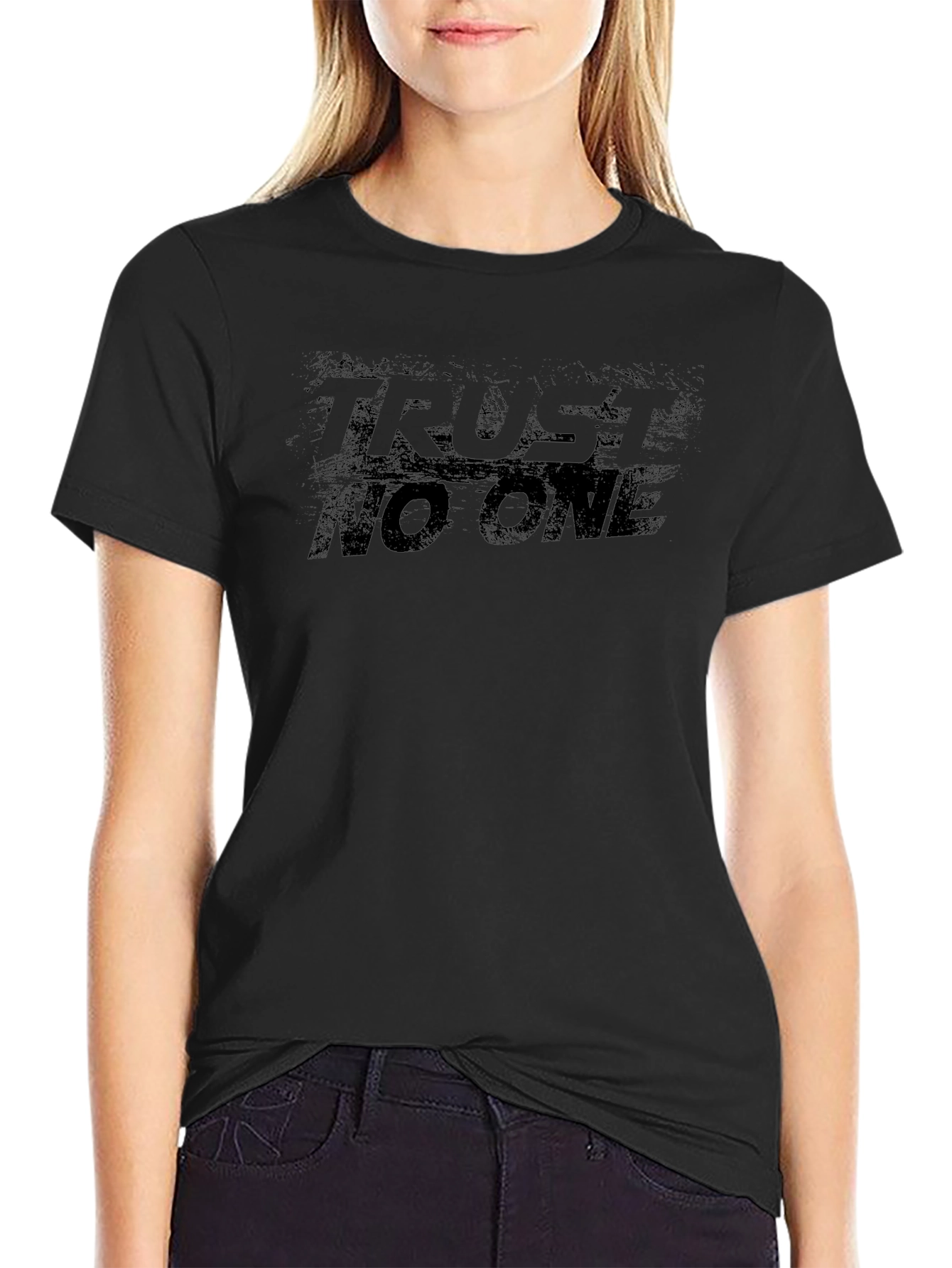 Trust No One Graphic Tee - Mens Black T-Shirt