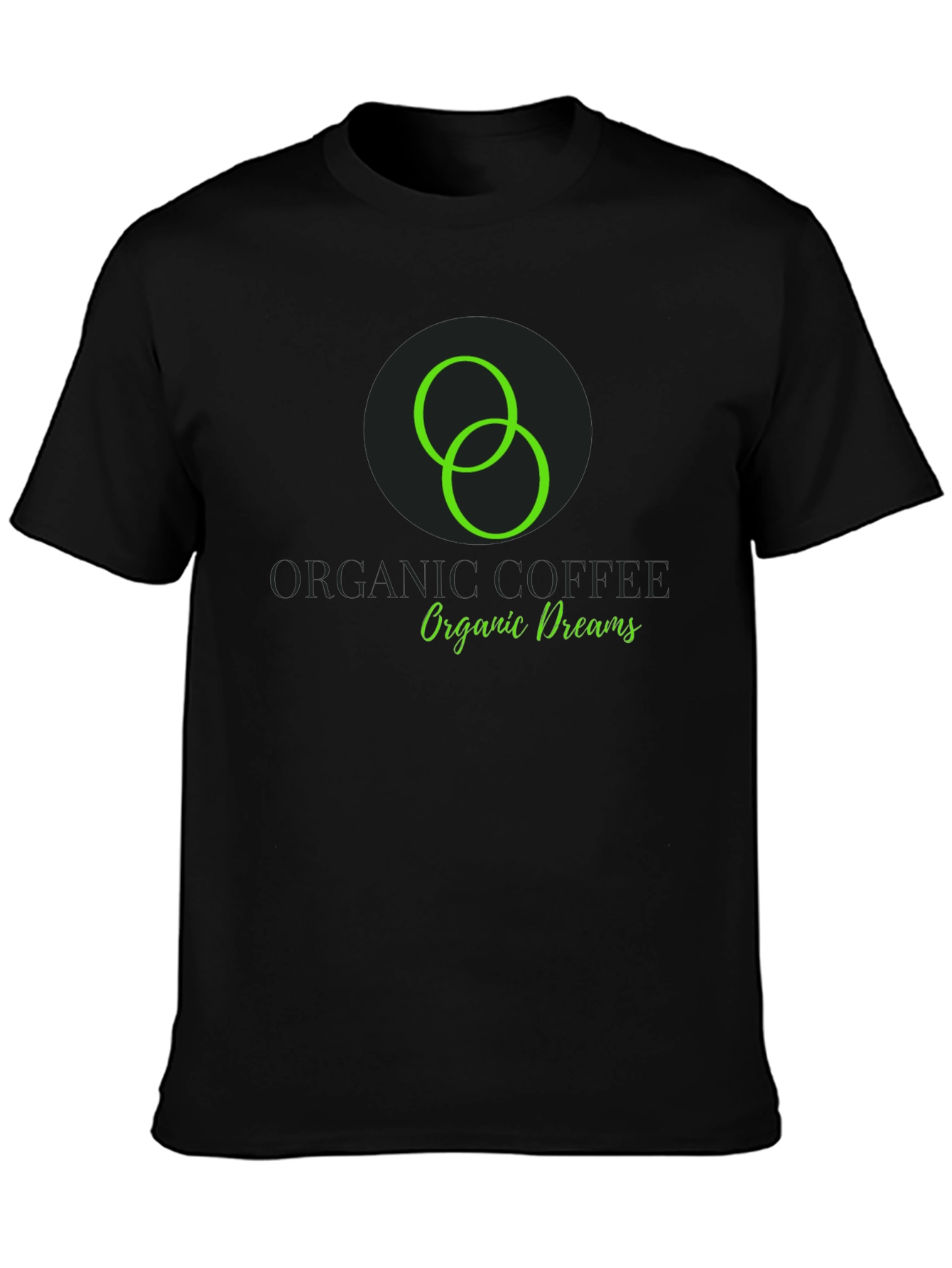 Organic Coffee Dreams Black T-Shirt