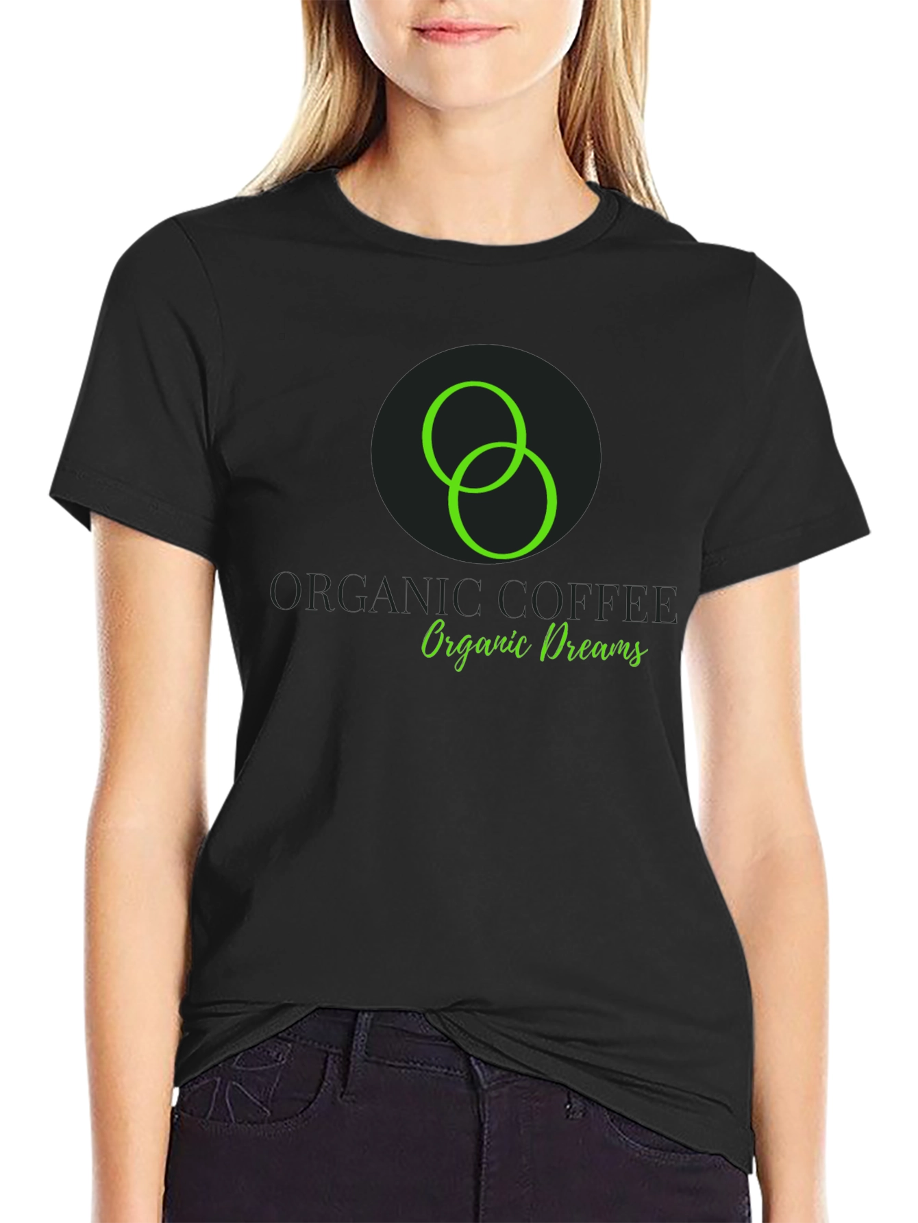 Organic Coffee Dreams Black T-Shirt