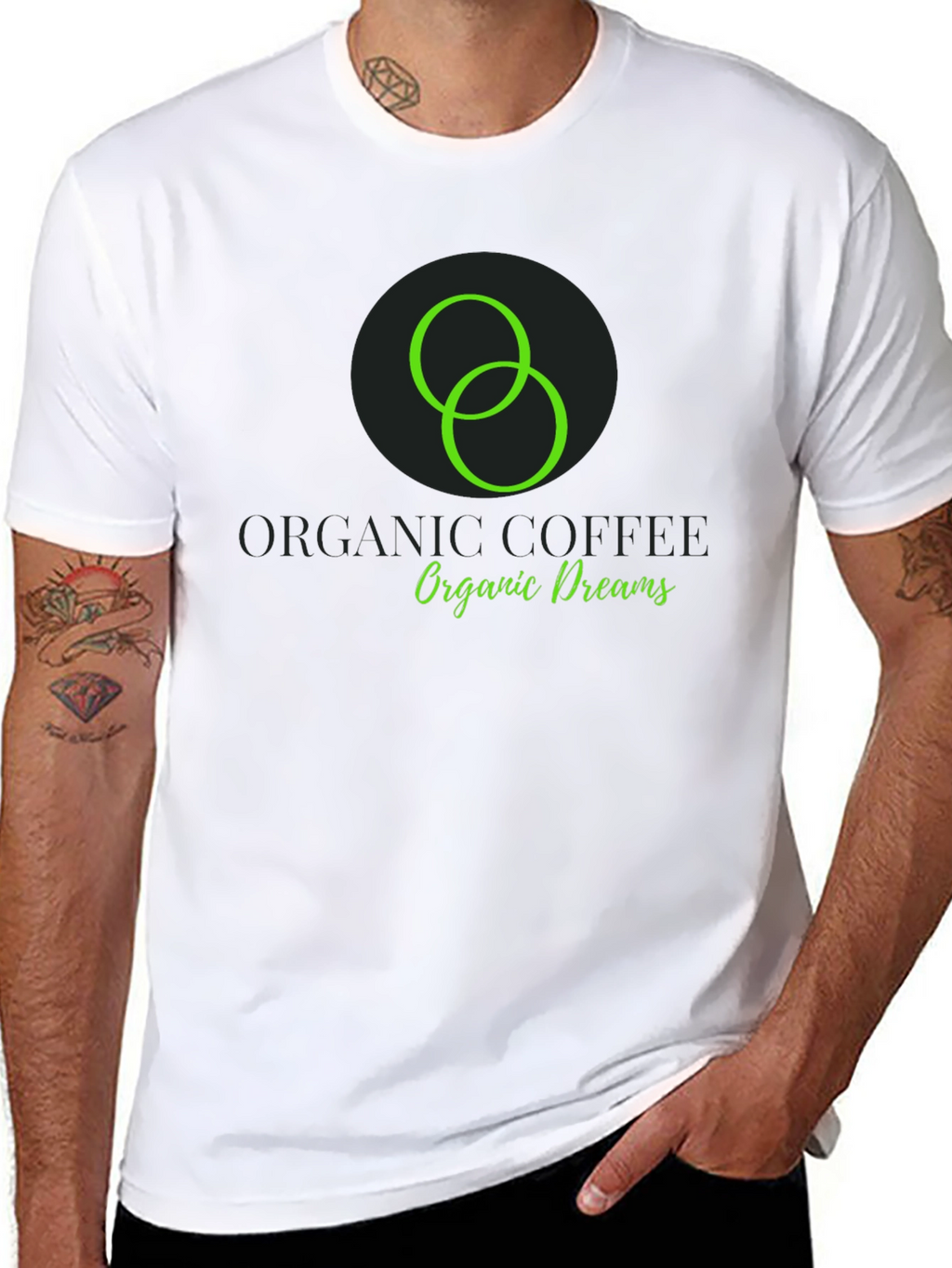 Organic Coffee Dreams Black T-Shirt