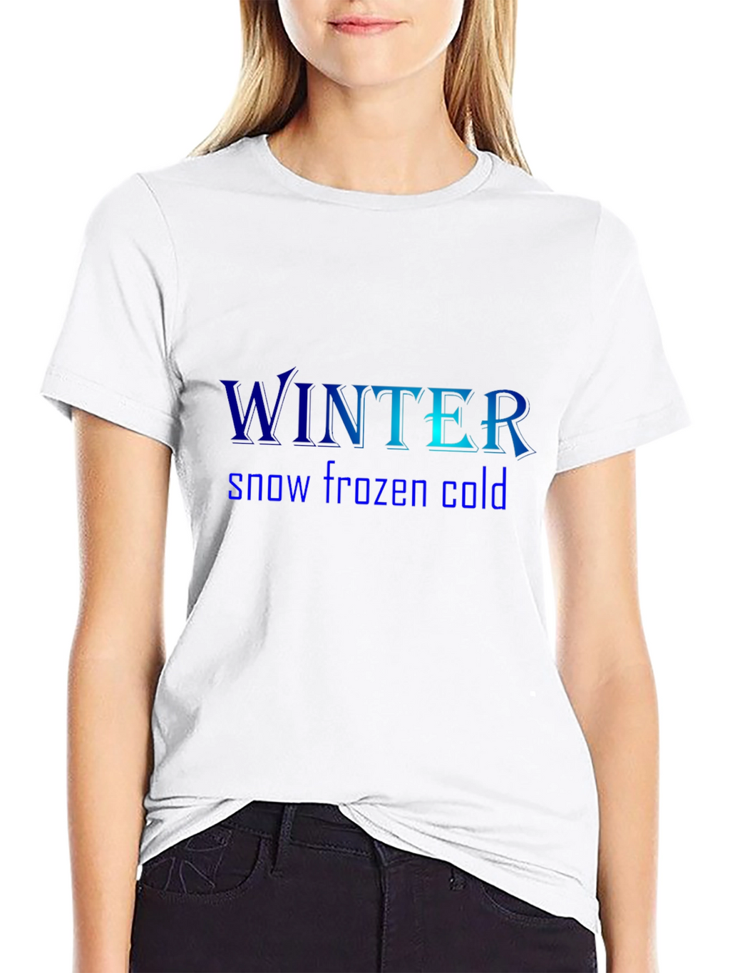 Winter Theme Black T-Shirt