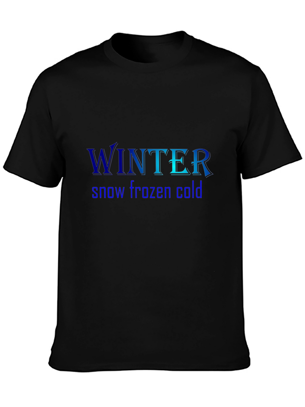Winter Theme Black T-Shirt
