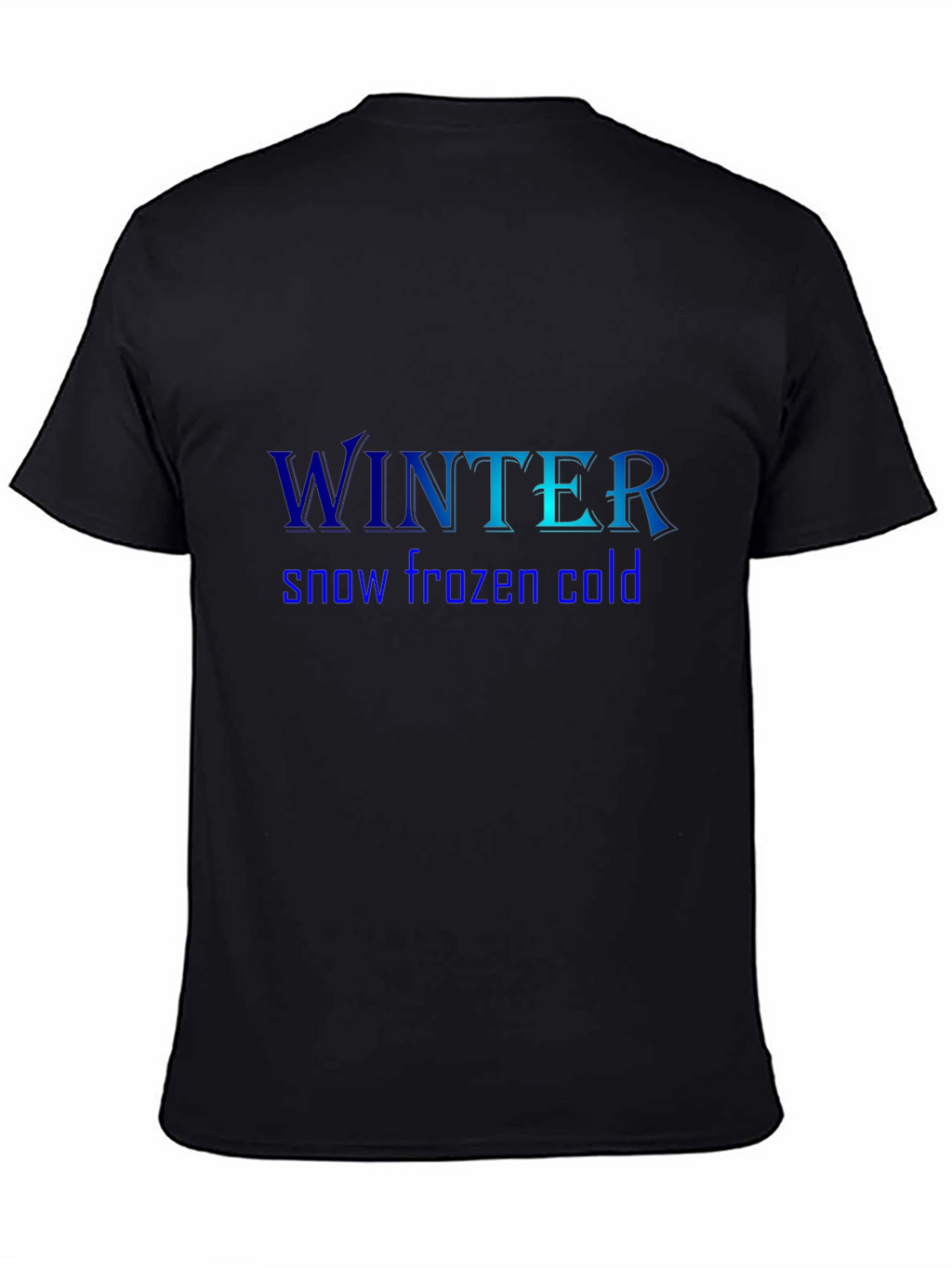 Winter Theme Black T-Shirt