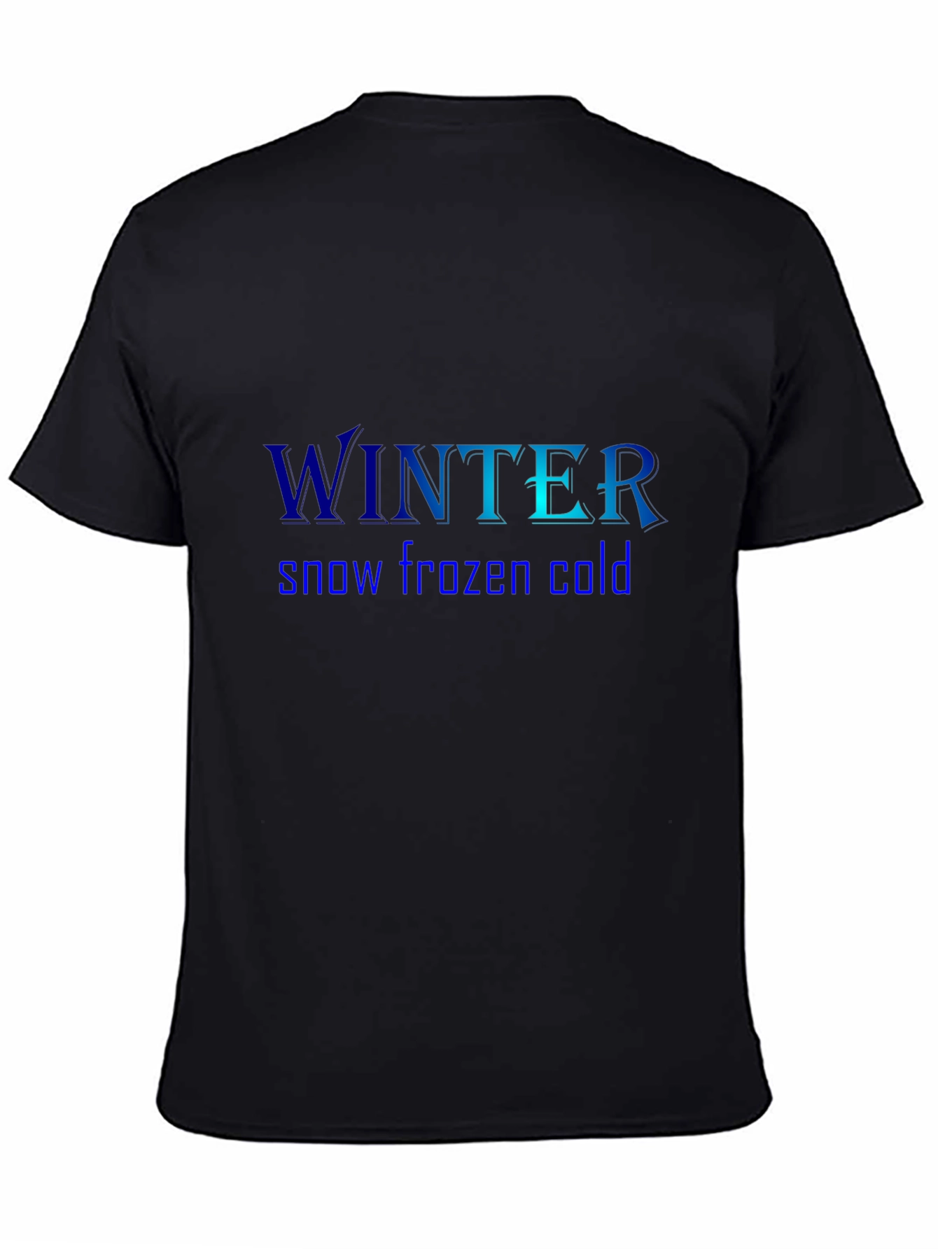 Winter Theme Black T-Shirt