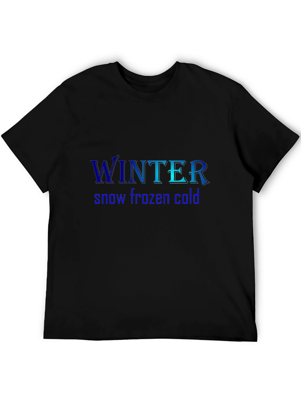 Winter Theme Black T-Shirt