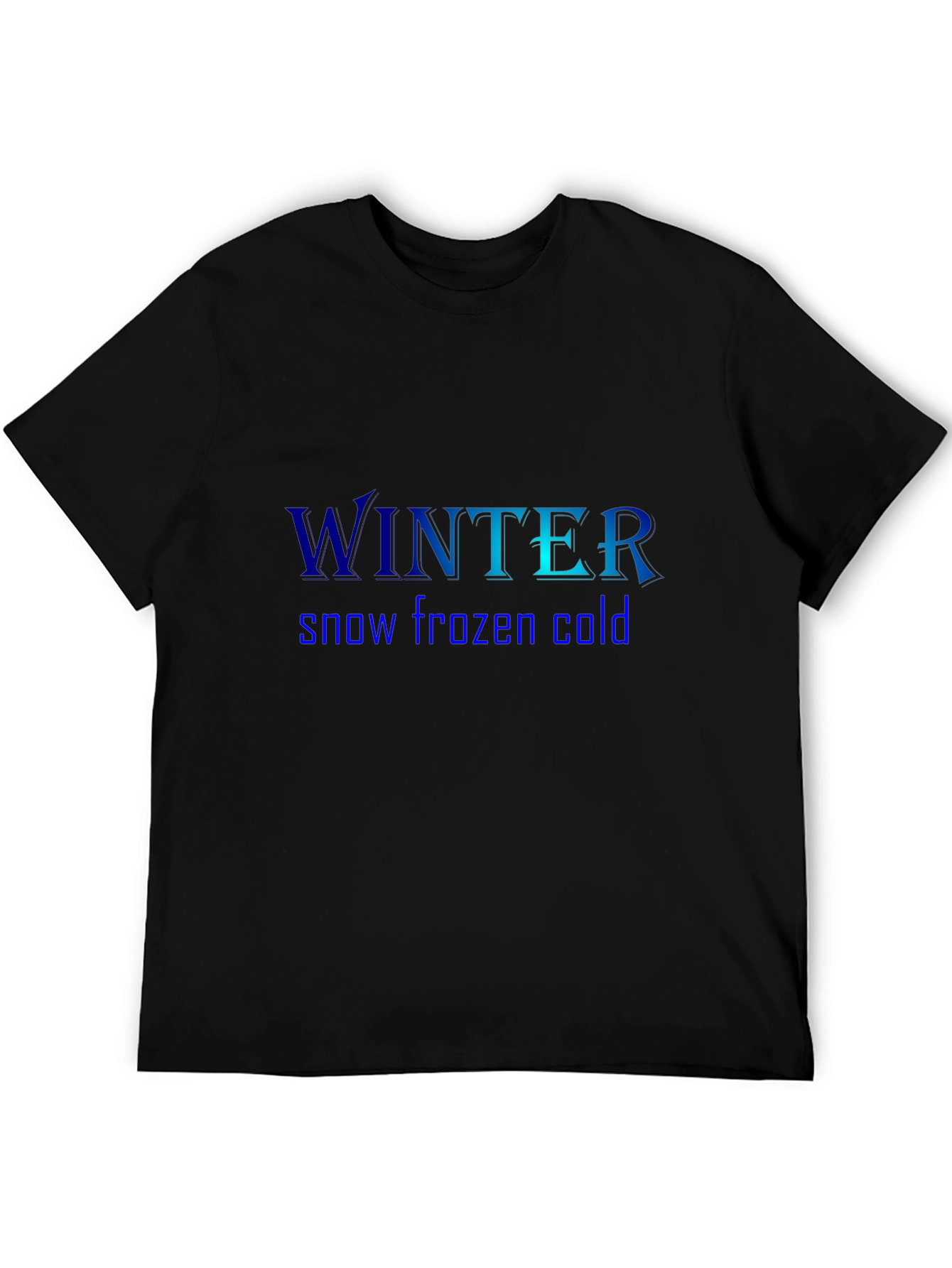 Winter Theme Black T-Shirt