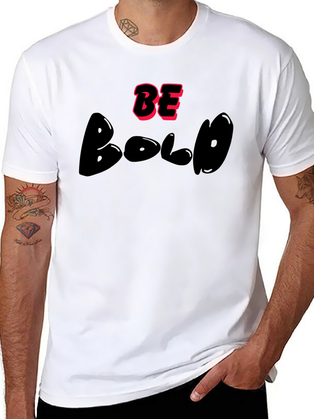 Be Bold Black T-Shirt - Stylish Graphic Tee