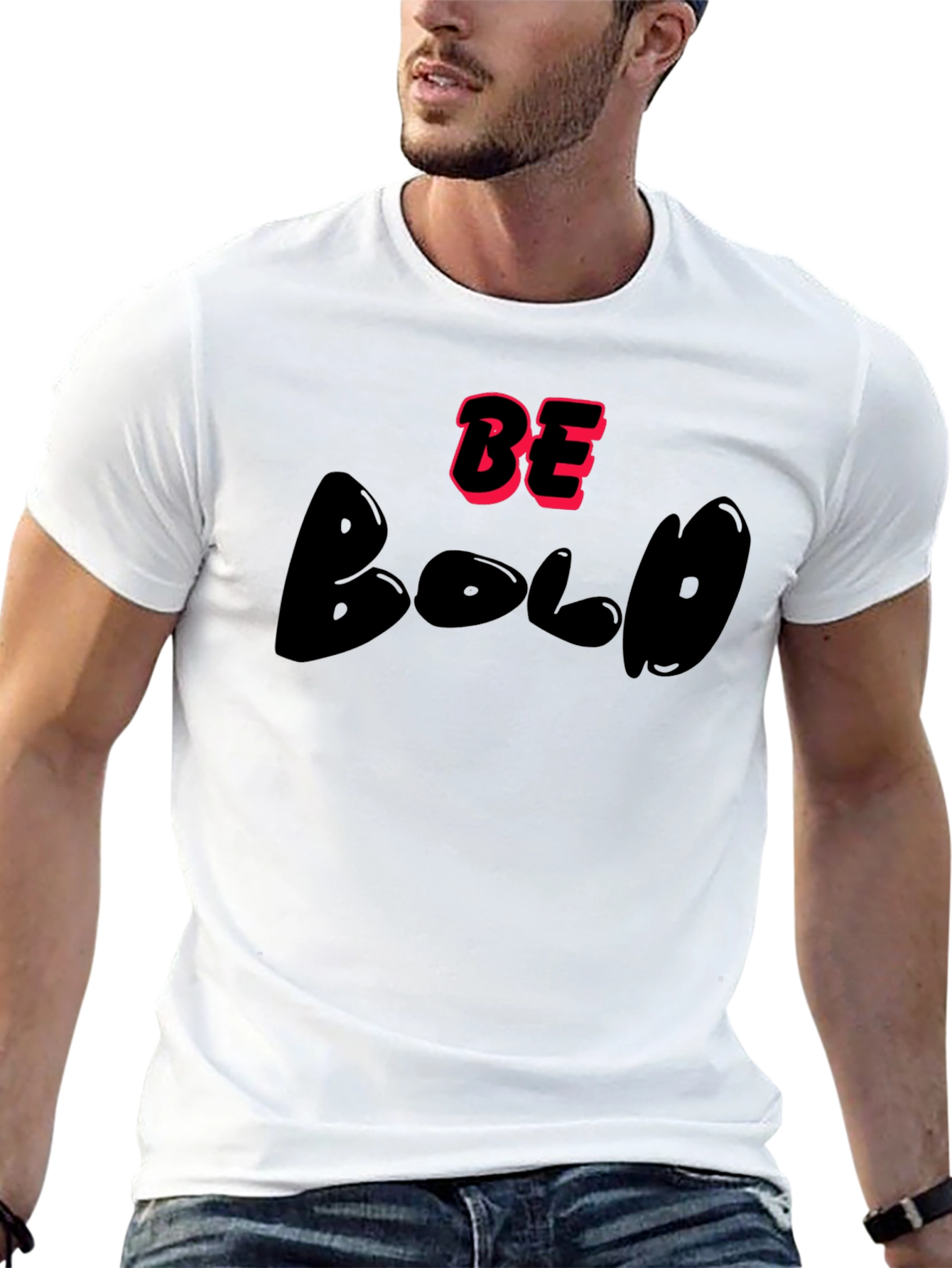 Be Bold Black T-Shirt - Stylish Graphic Tee