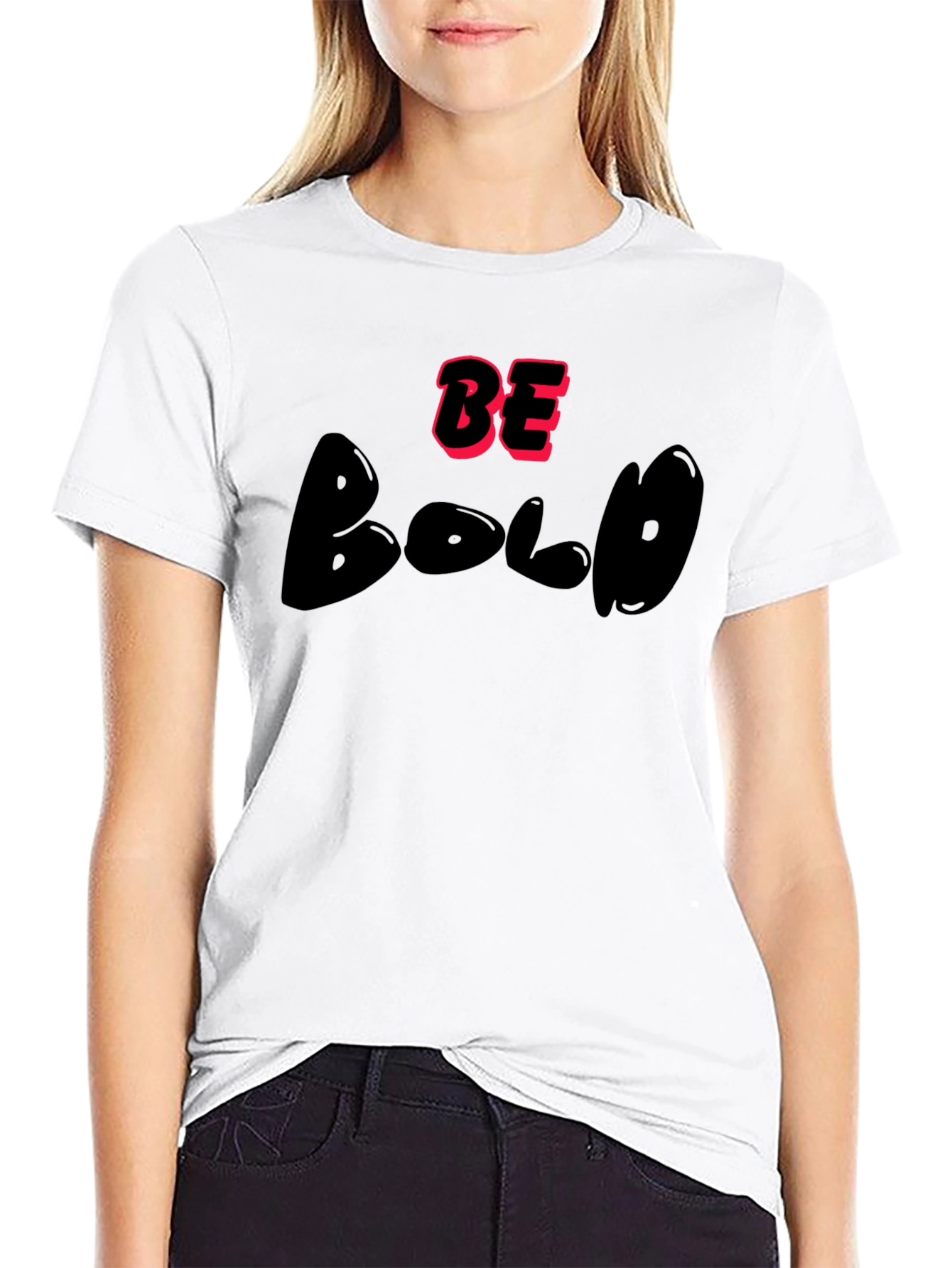 Be Bold Black T-Shirt - Stylish Graphic Tee