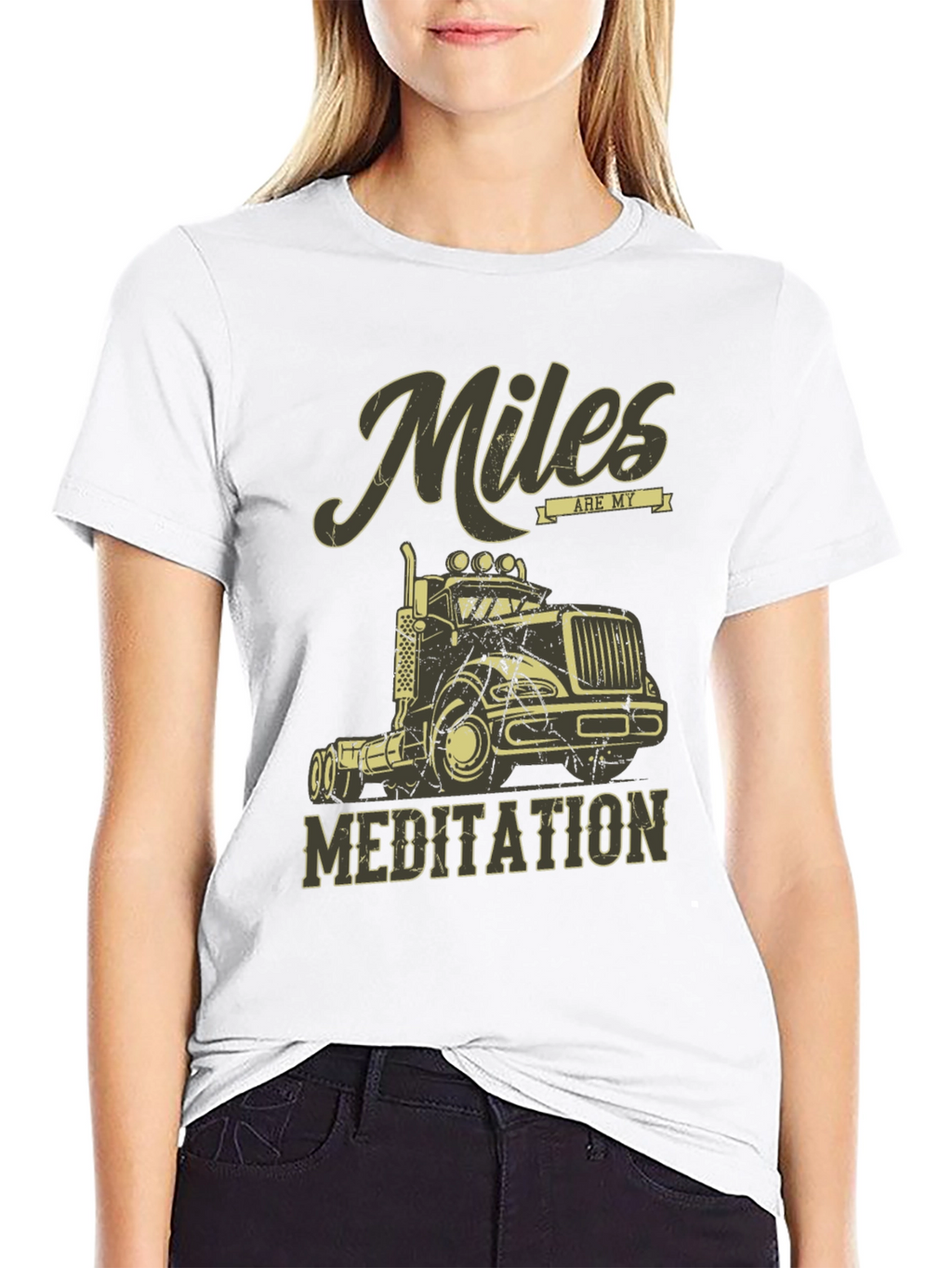 Miles are My Meditation Trucker T-Shirt