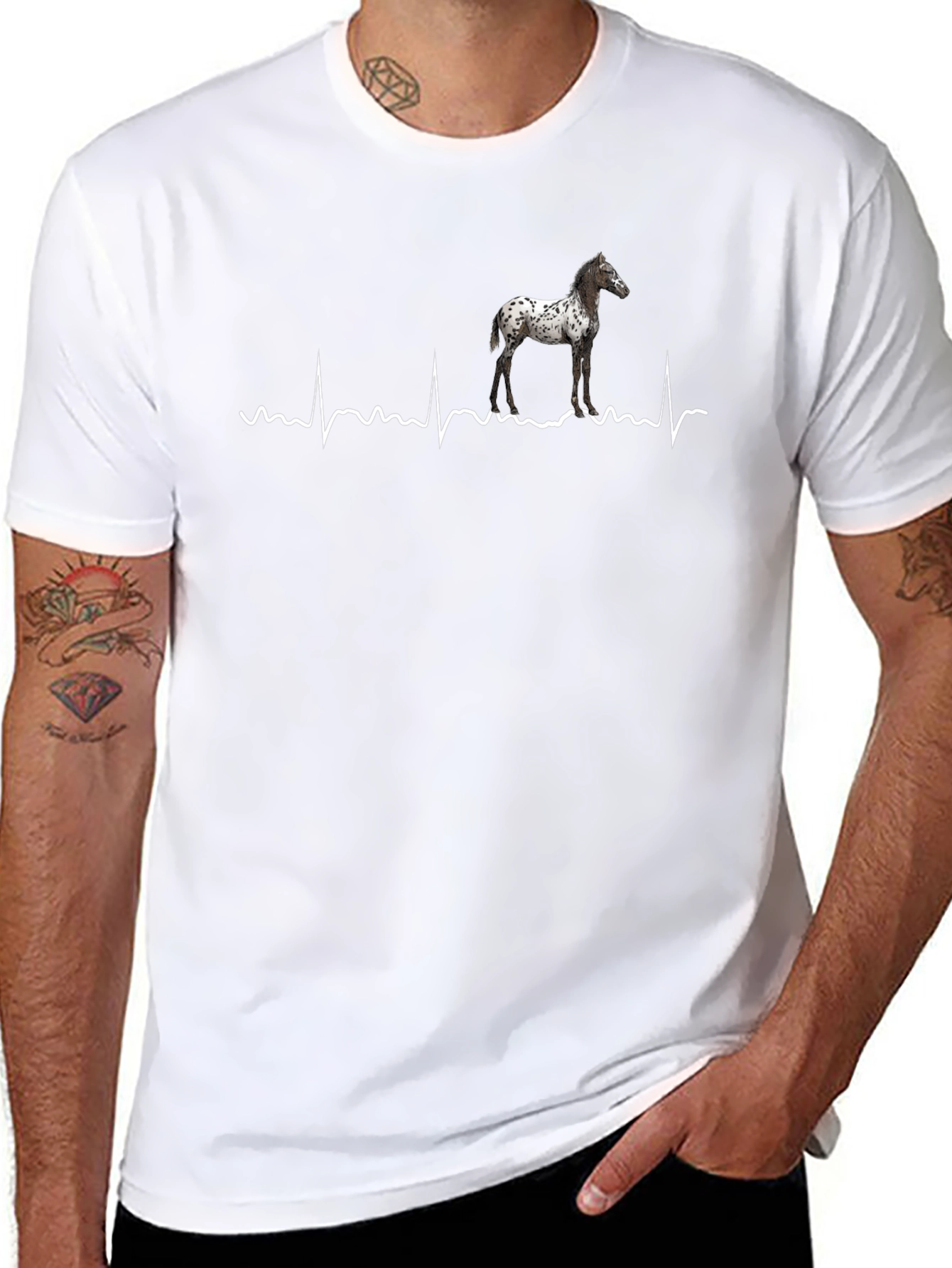 Horse Heartbeat T-Shirt - Stylish Graphic Tee