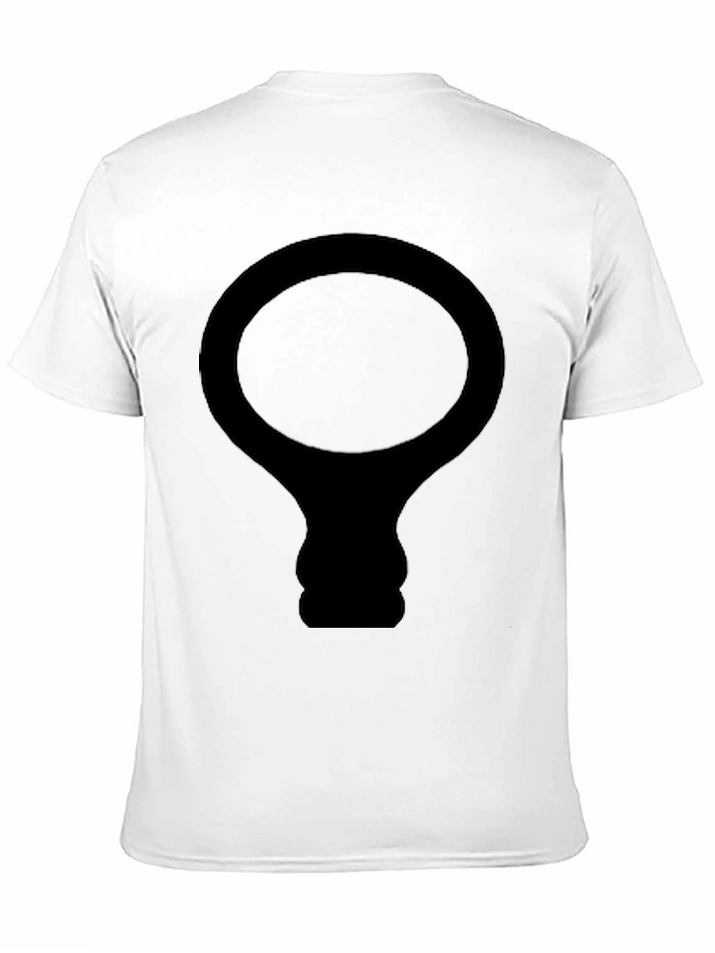 Black T-Shirt with Abstract Light Bulb Design