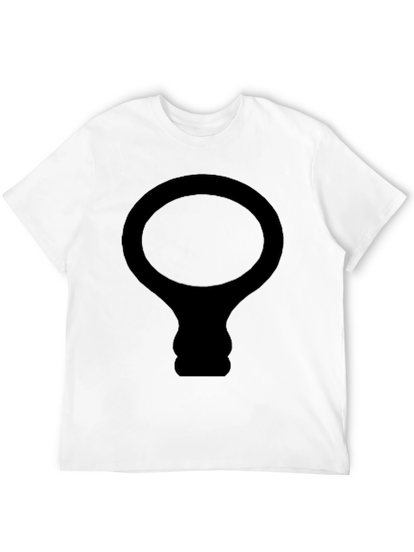 Black T-Shirt with Abstract Light Bulb Design