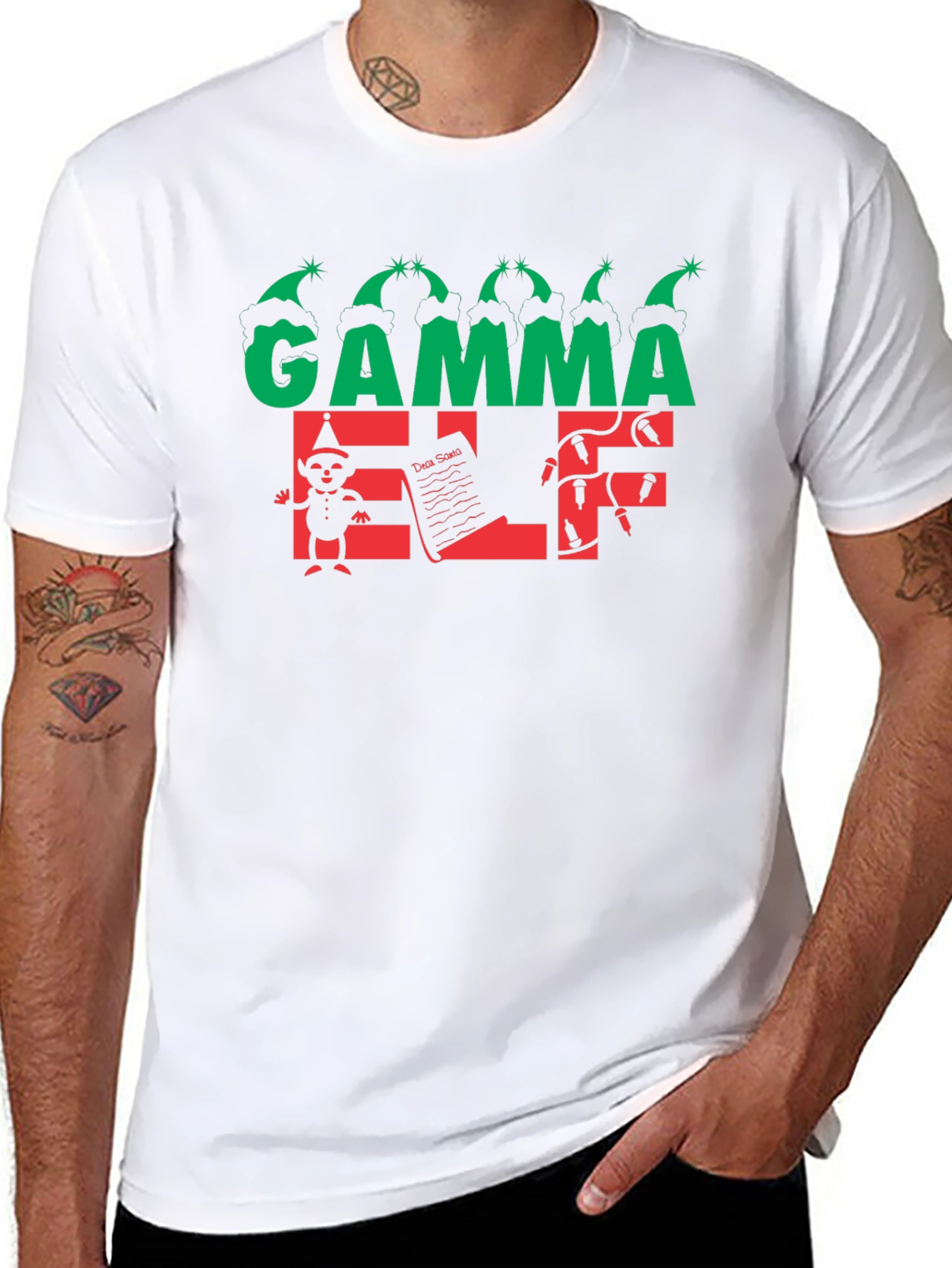 Gamma Elf Christmas T-Shirt - Holiday Festive Wear