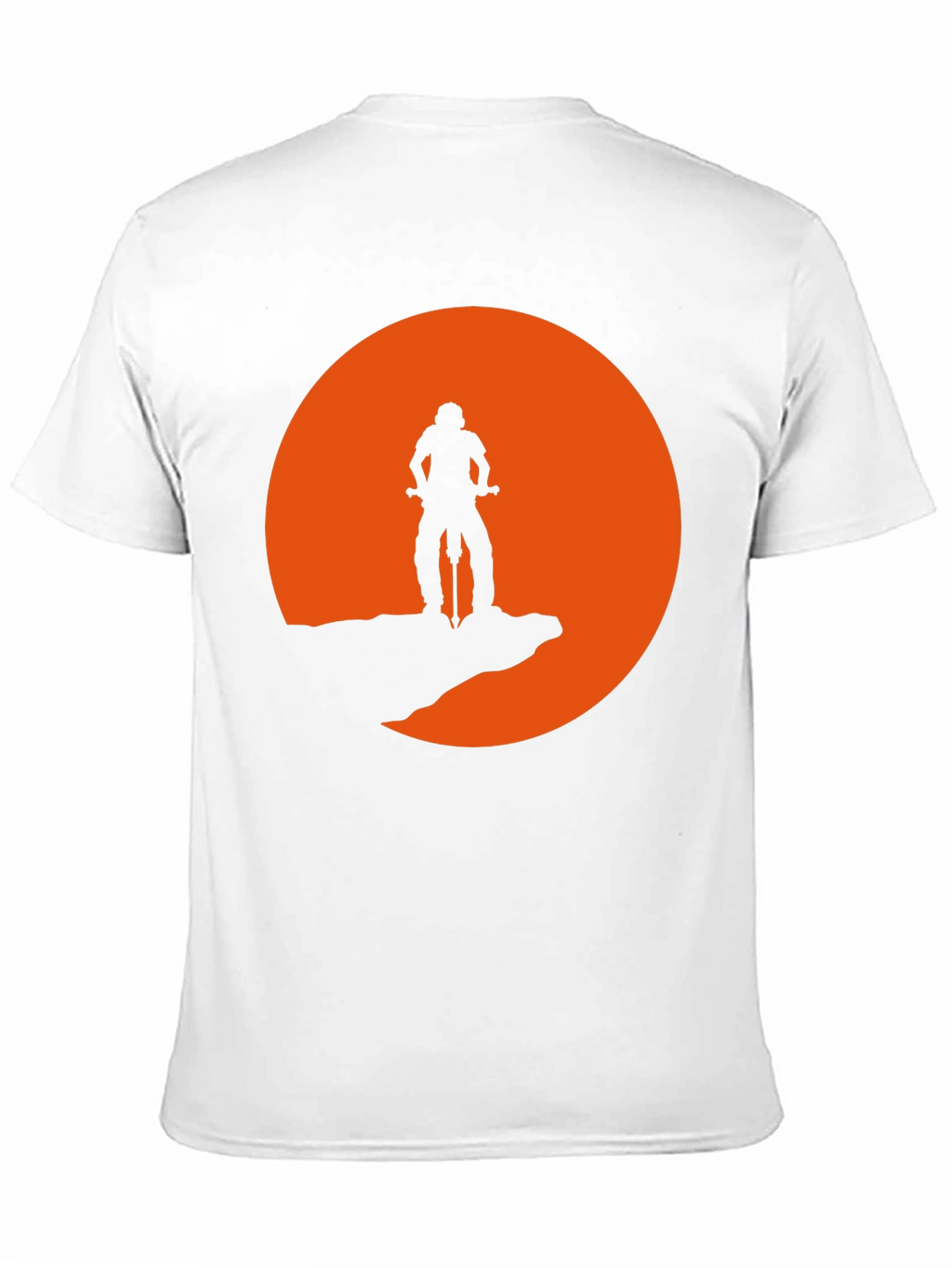 Mountain Biker Silhouette Graphic Tee - Black