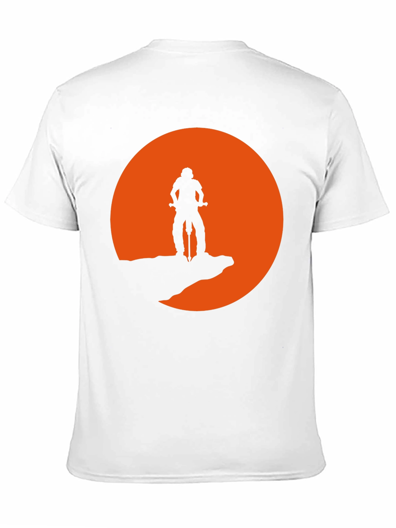 Mountain Biker Silhouette Graphic Tee - Black
