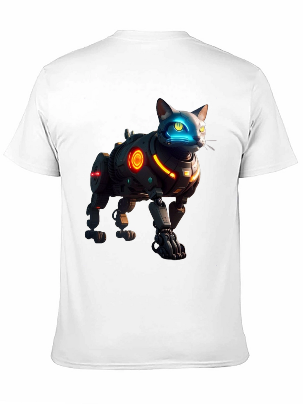 Cyberpunk Cat Robot T-Shirt