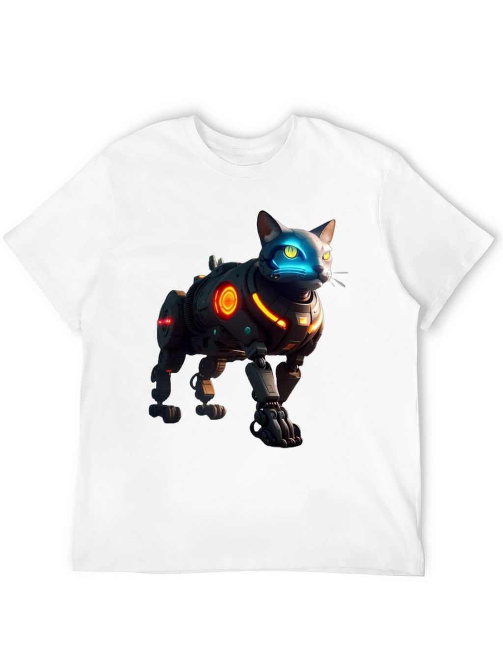 Cyberpunk Cat Robot T-Shirt