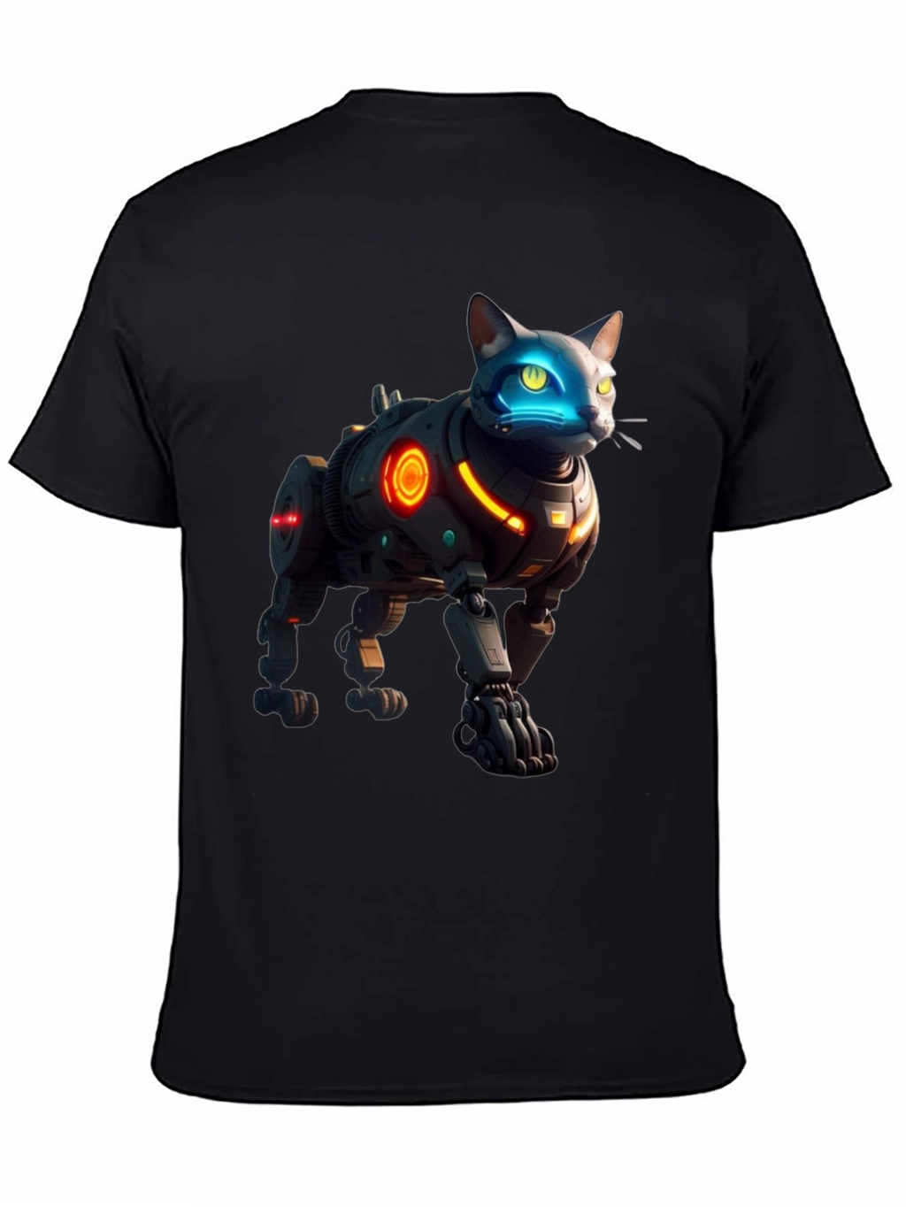 Cyberpunk Cat Robot T-Shirt