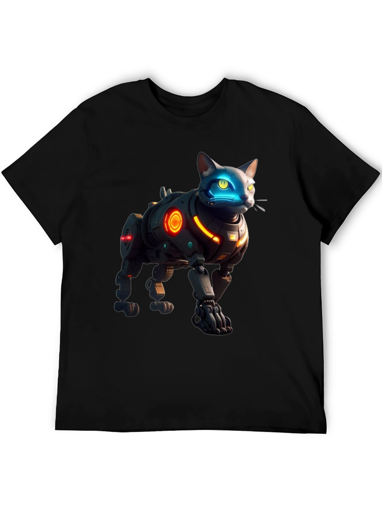Cyberpunk Cat Robot T-Shirt