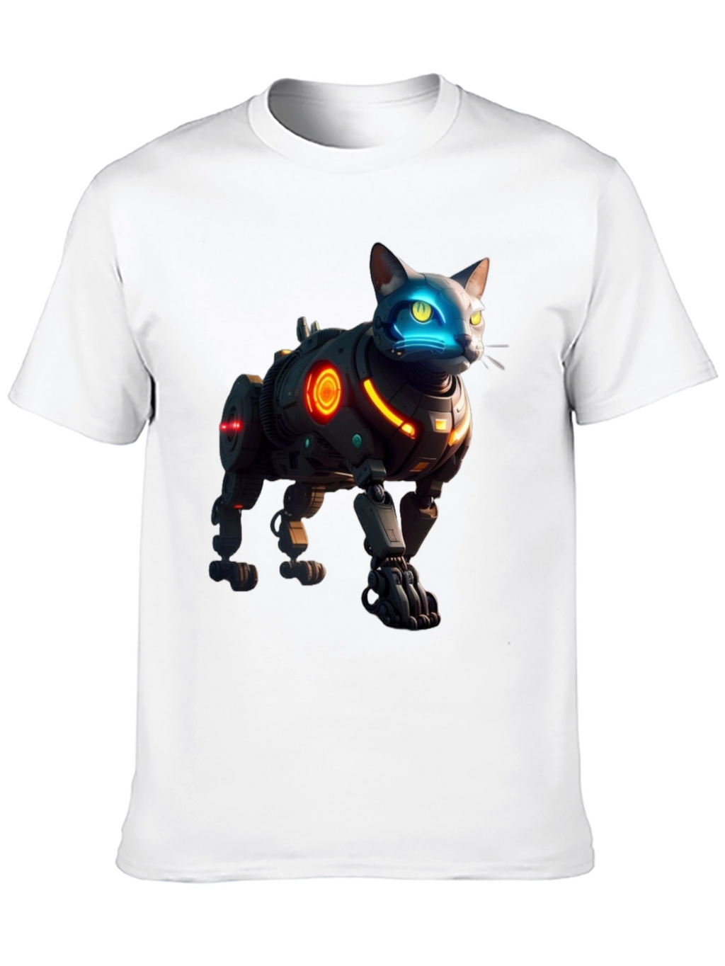 Cyberpunk Cat Robot T-Shirt