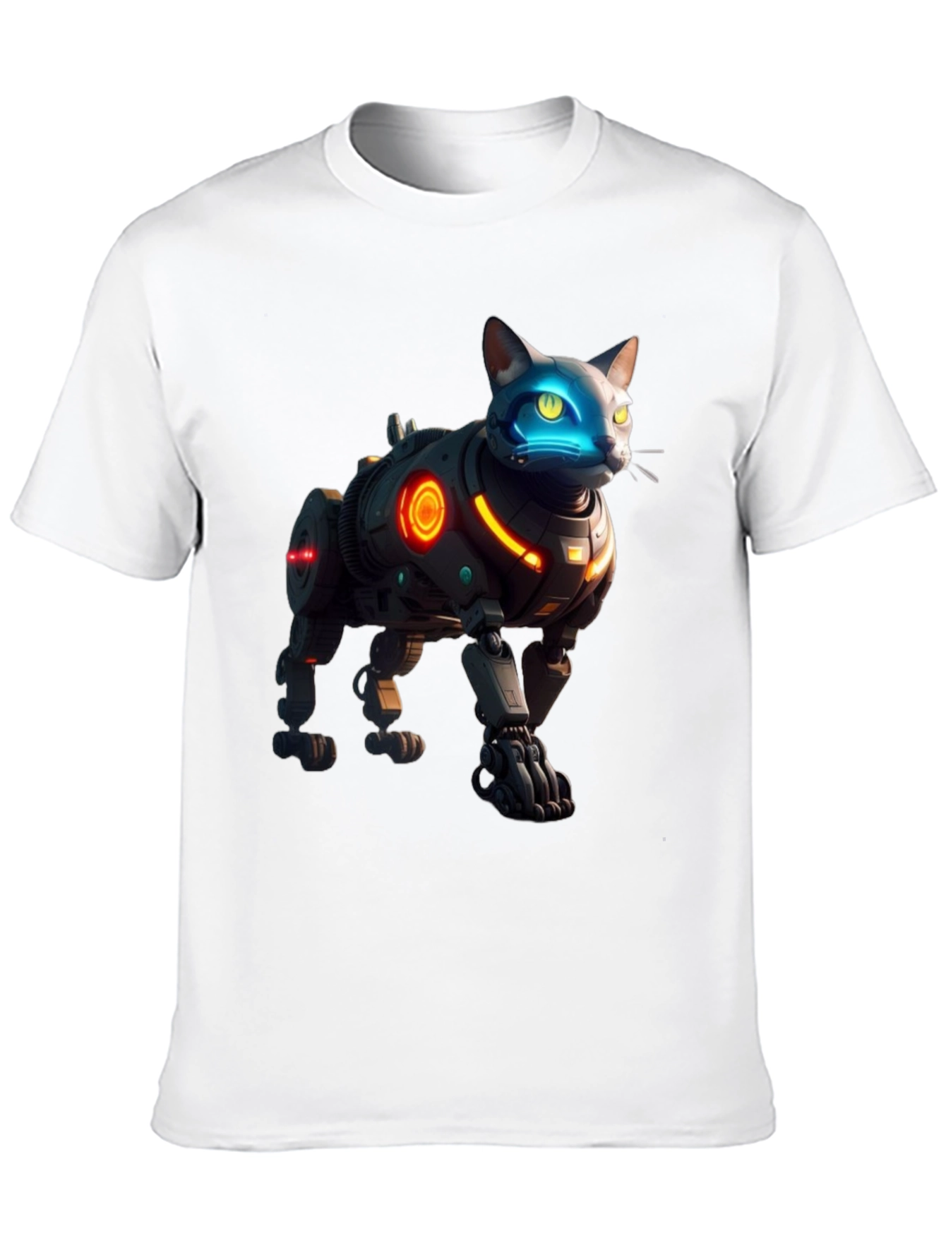 Cyberpunk Cat Robot T-Shirt