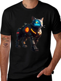 Cyberpunk Cat Robot T-Shirt