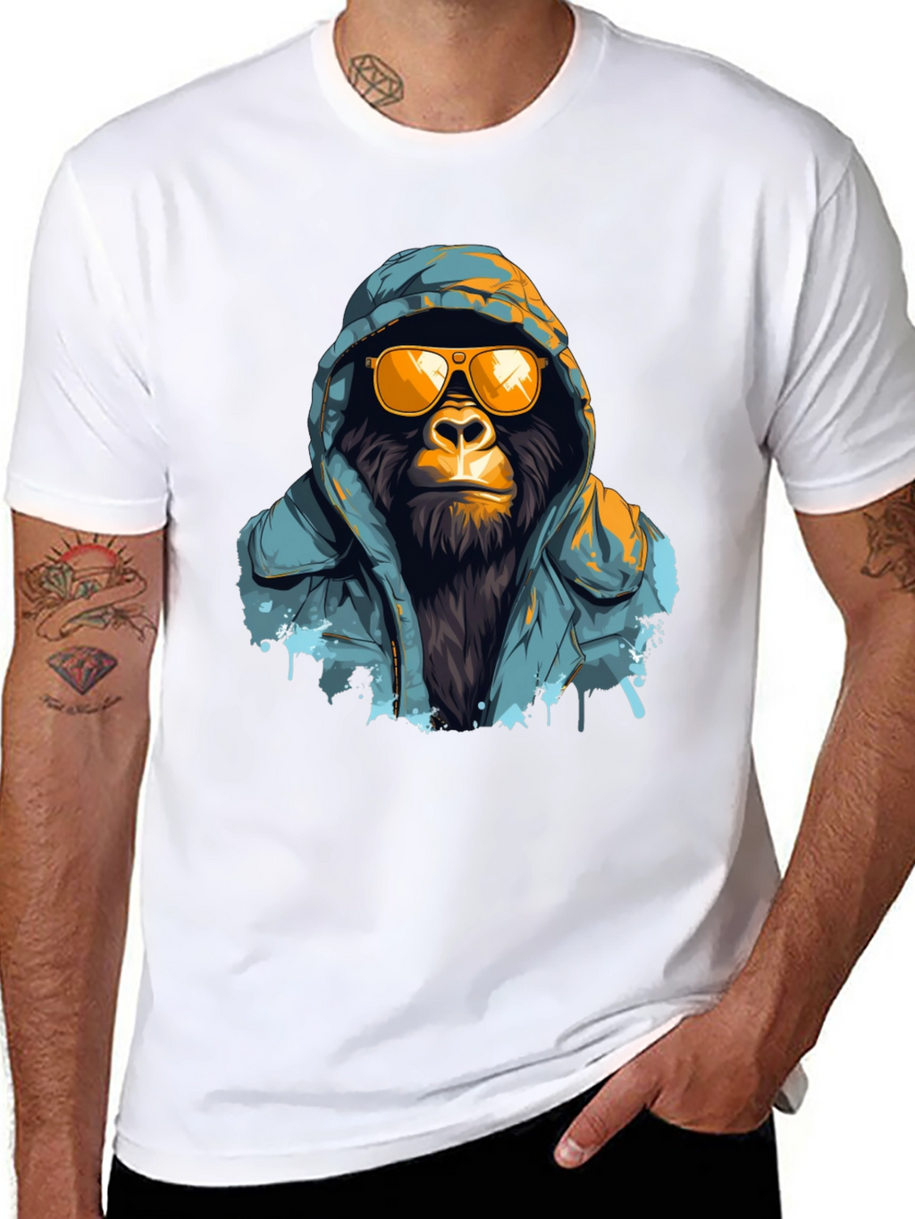 Cool Gorilla Hoodie T-Shirt - Streetwear Style