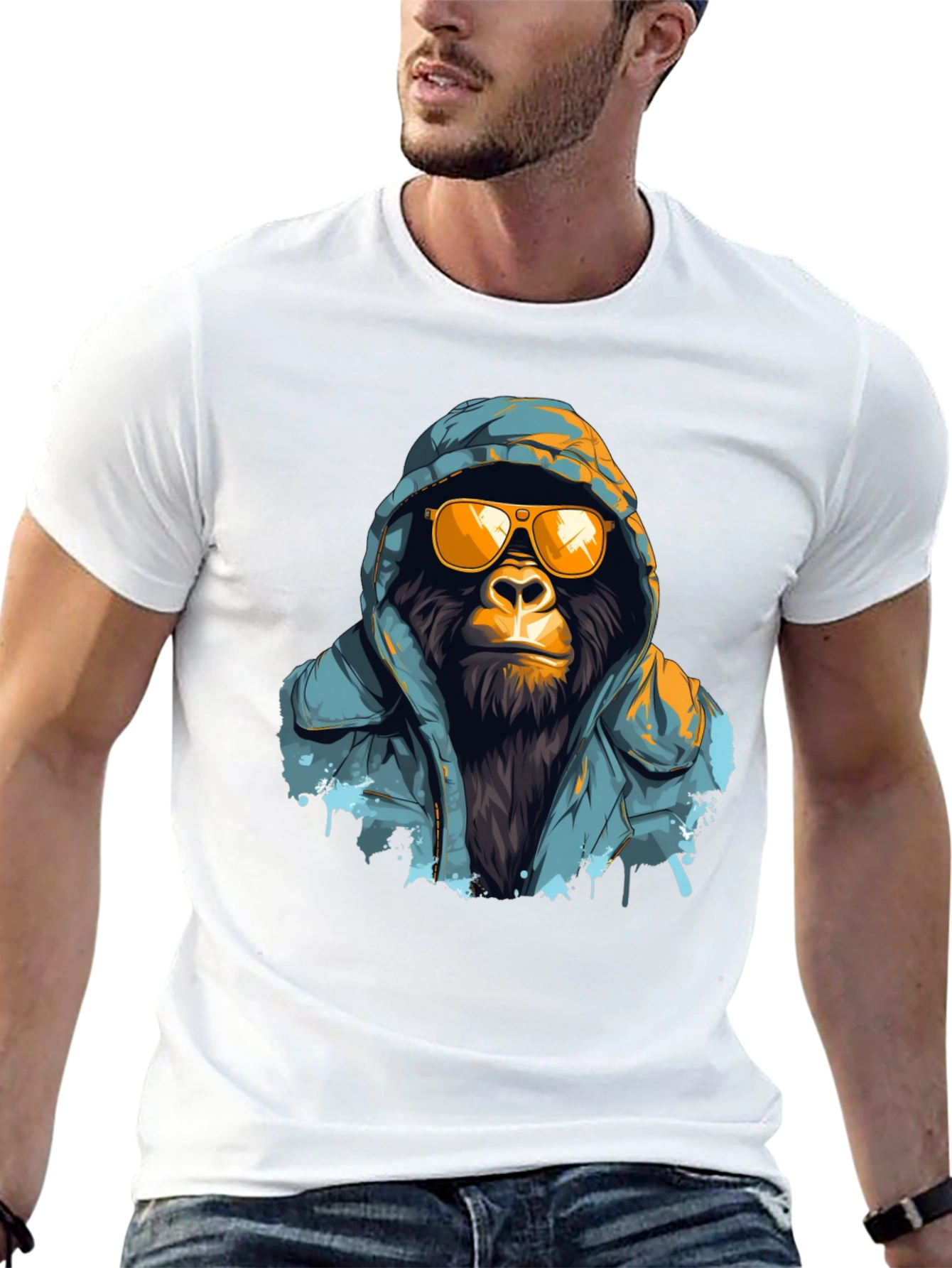 Cool Gorilla Hoodie T-Shirt - Streetwear Style