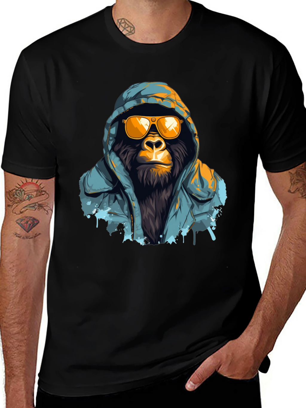 Cool Gorilla Hoodie T-Shirt - Streetwear Style