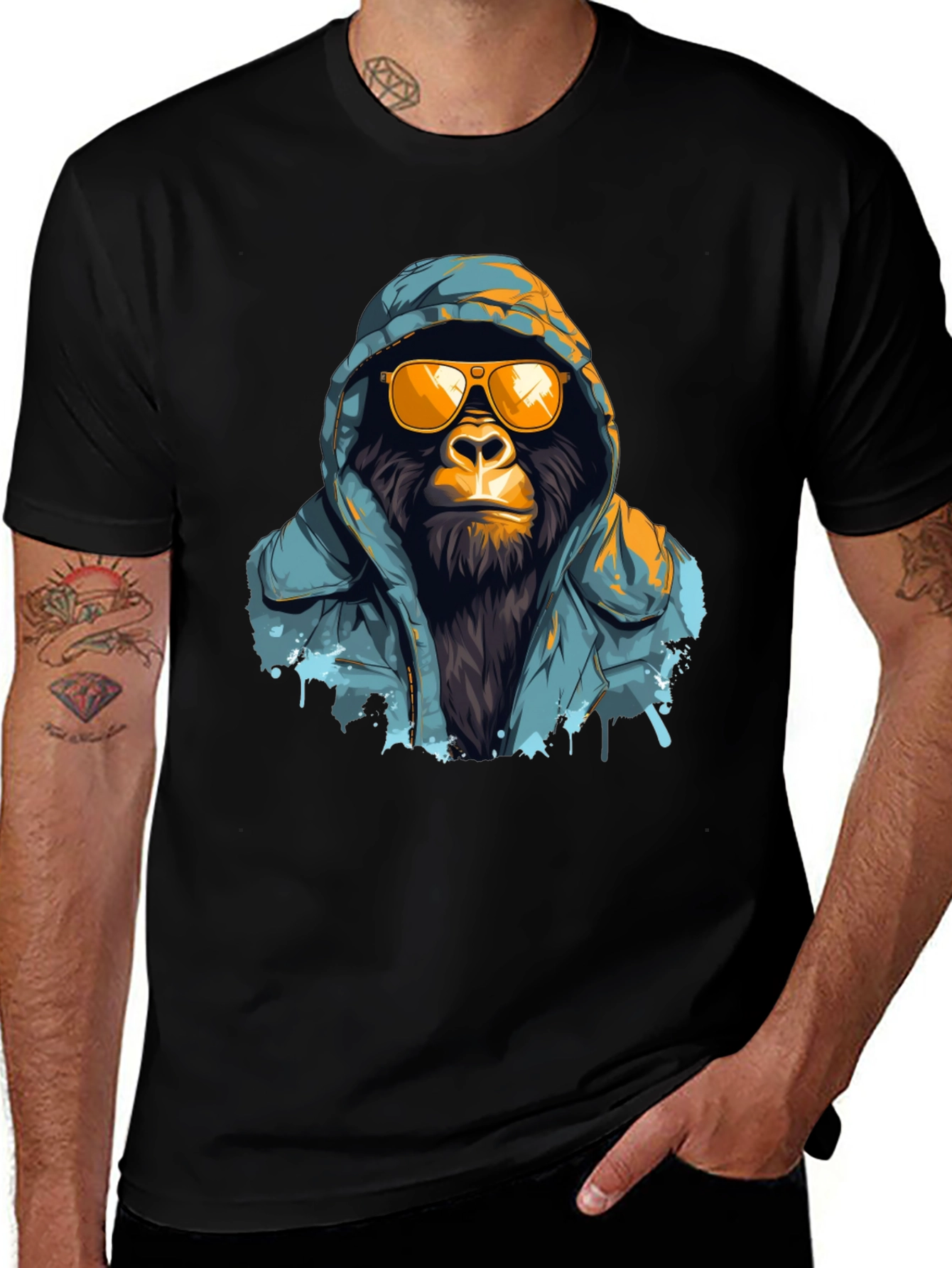 Cool Gorilla Hoodie T-Shirt - Streetwear Style