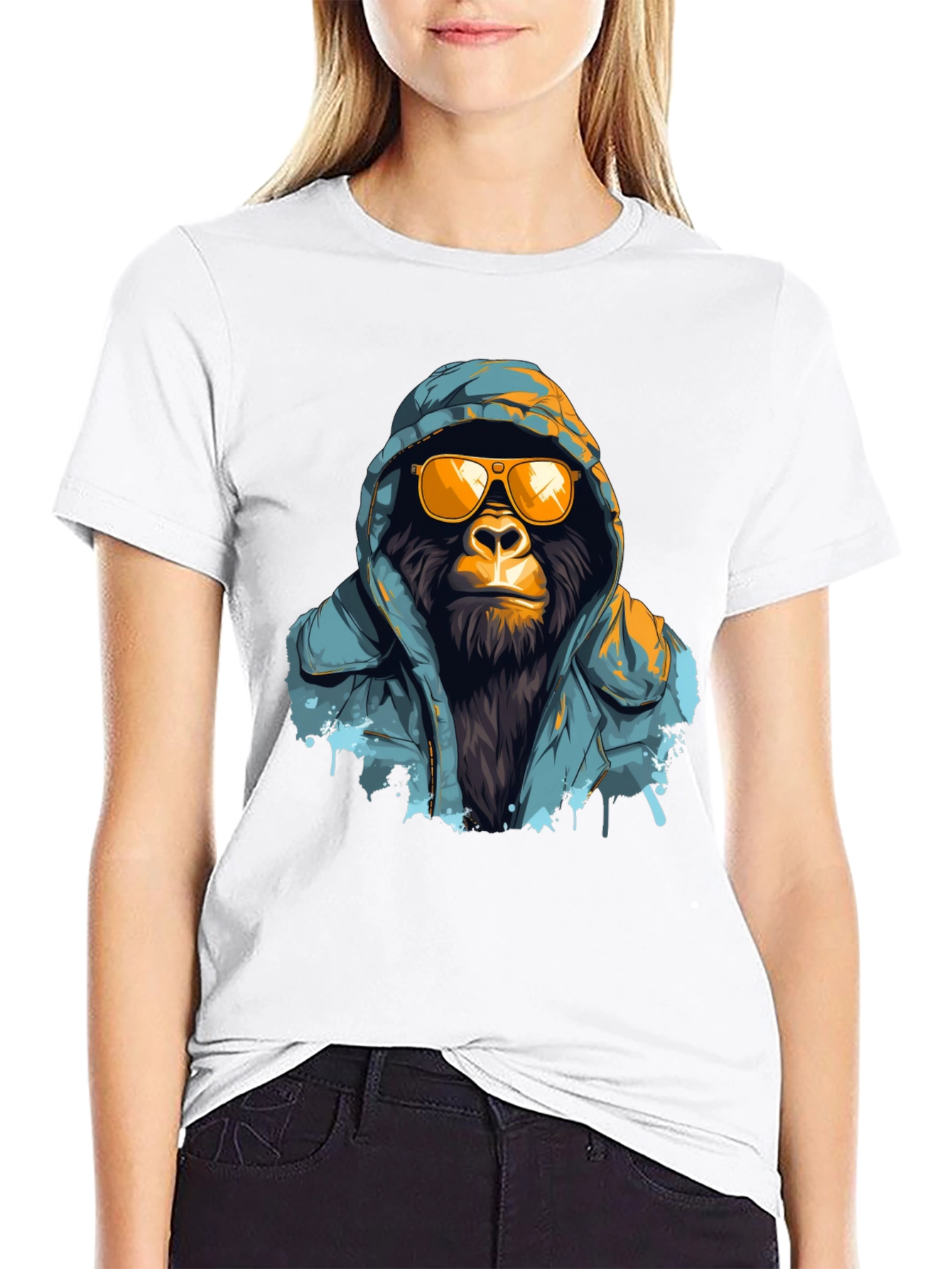 Cool Gorilla Hoodie T-Shirt - Streetwear Style