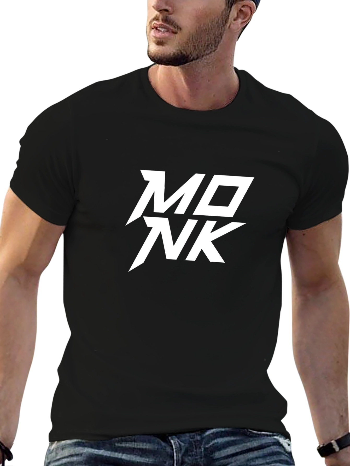 MONK Graphic Tee - Stylish Black T-Shirt
