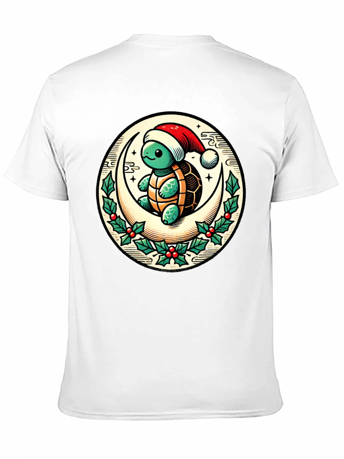 Turtle on Moon Christmas T-Shirt