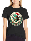 Turtle on Moon Christmas T-Shirt