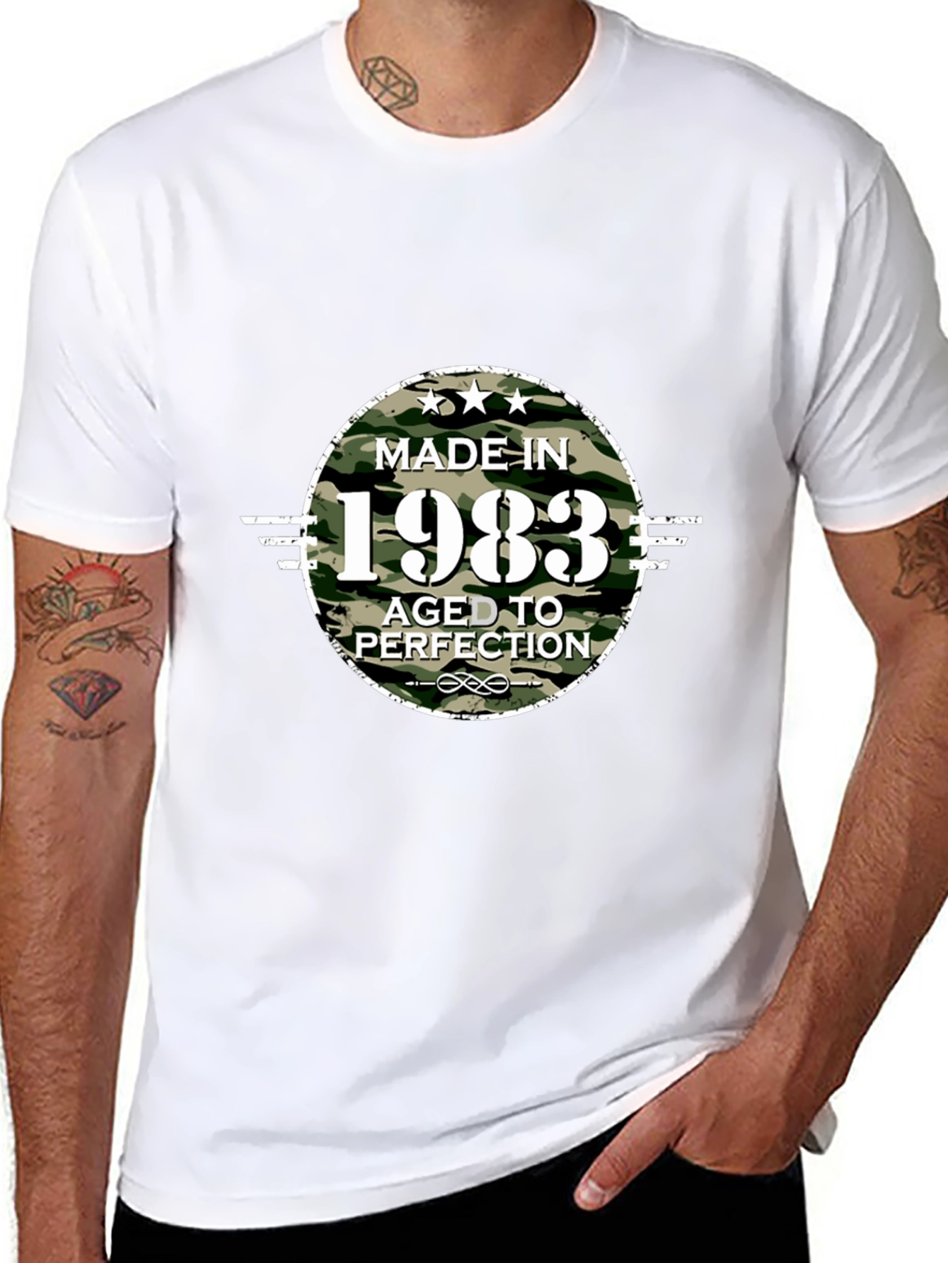 Made in 1983 Aged to Perfection Camo T-Shirt