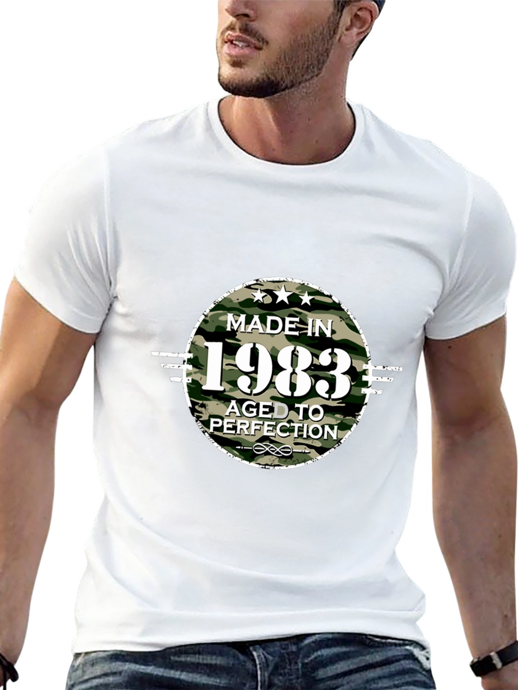 Made in 1983 Aged to Perfection Camo T-Shirt