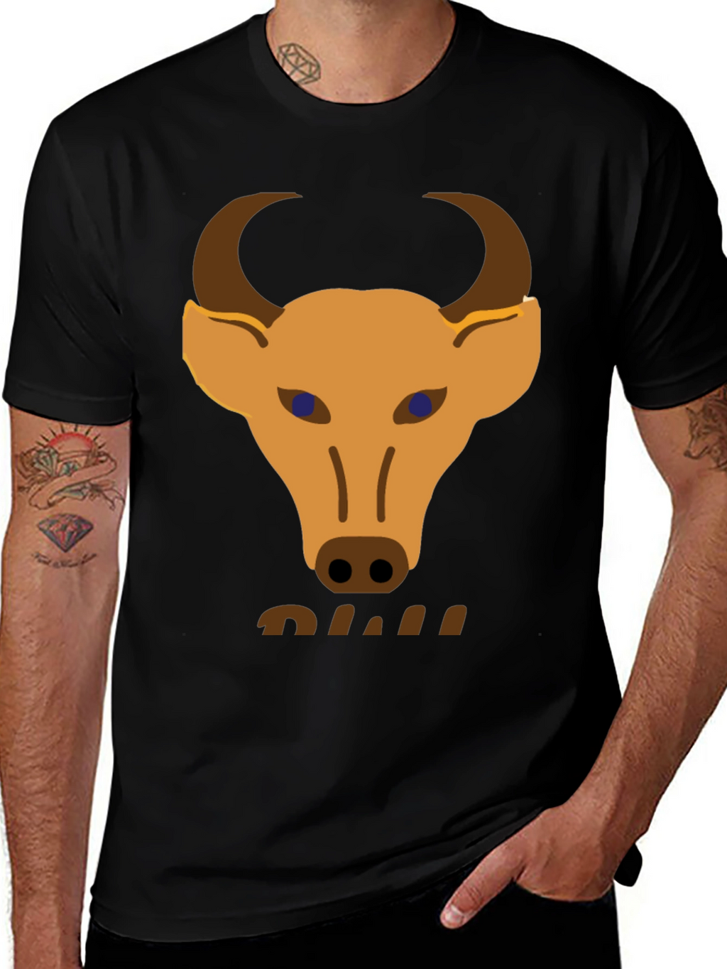 Bull Graphic Tee - Mens Black T-Shirt
