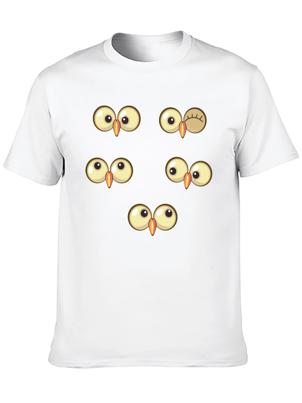 Funny Owl Eyes Graphic Tee - Black Cotton T-Shirt