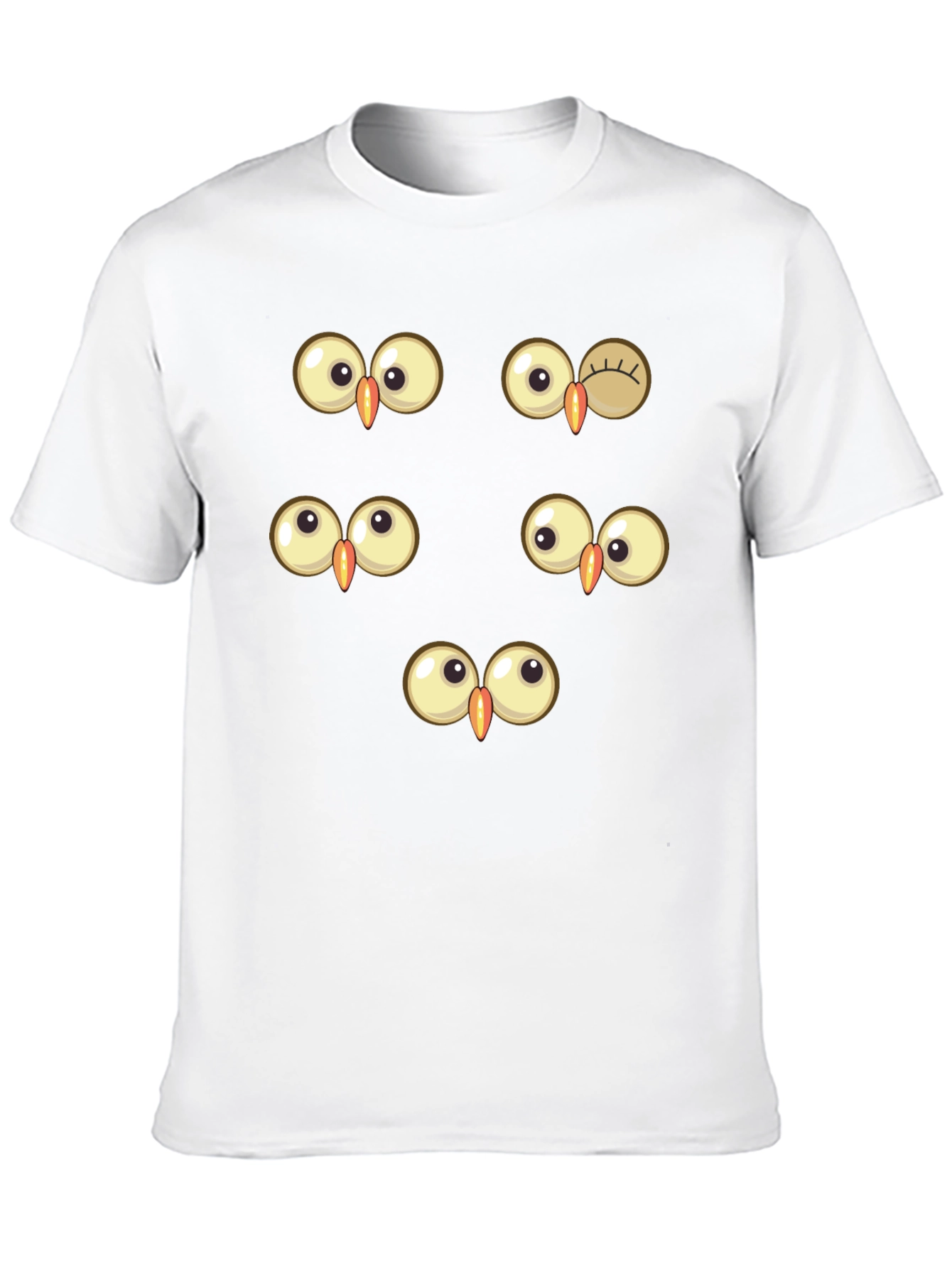 Funny Owl Eyes Graphic Tee - Black Cotton T-Shirt