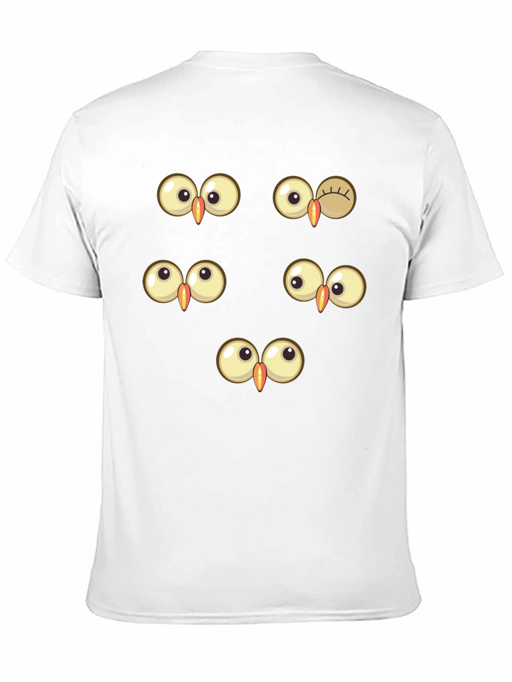 Funny Owl Eyes Graphic Tee - Black Cotton T-Shirt