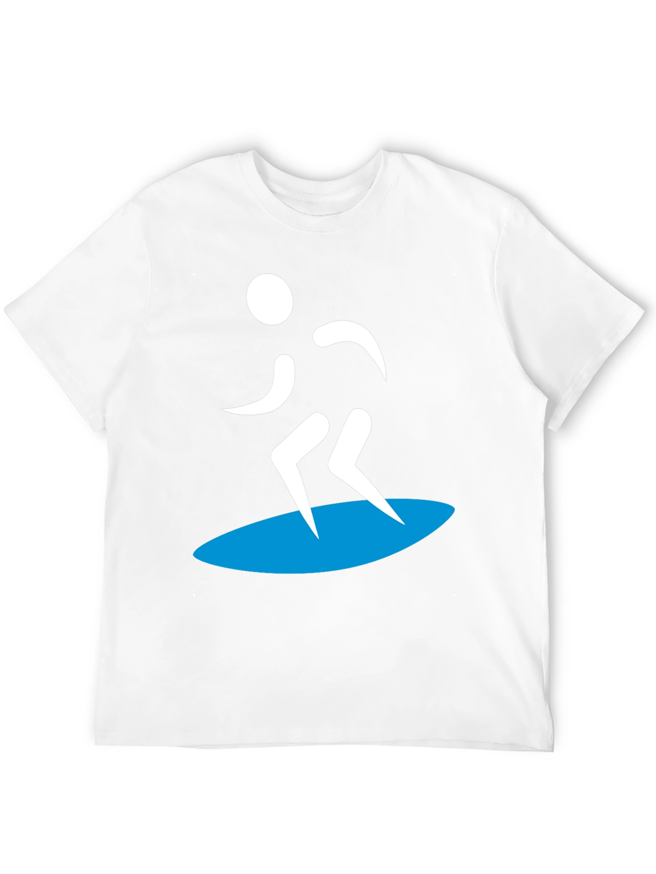 Surfer Silhouette Graphic Tee - Black