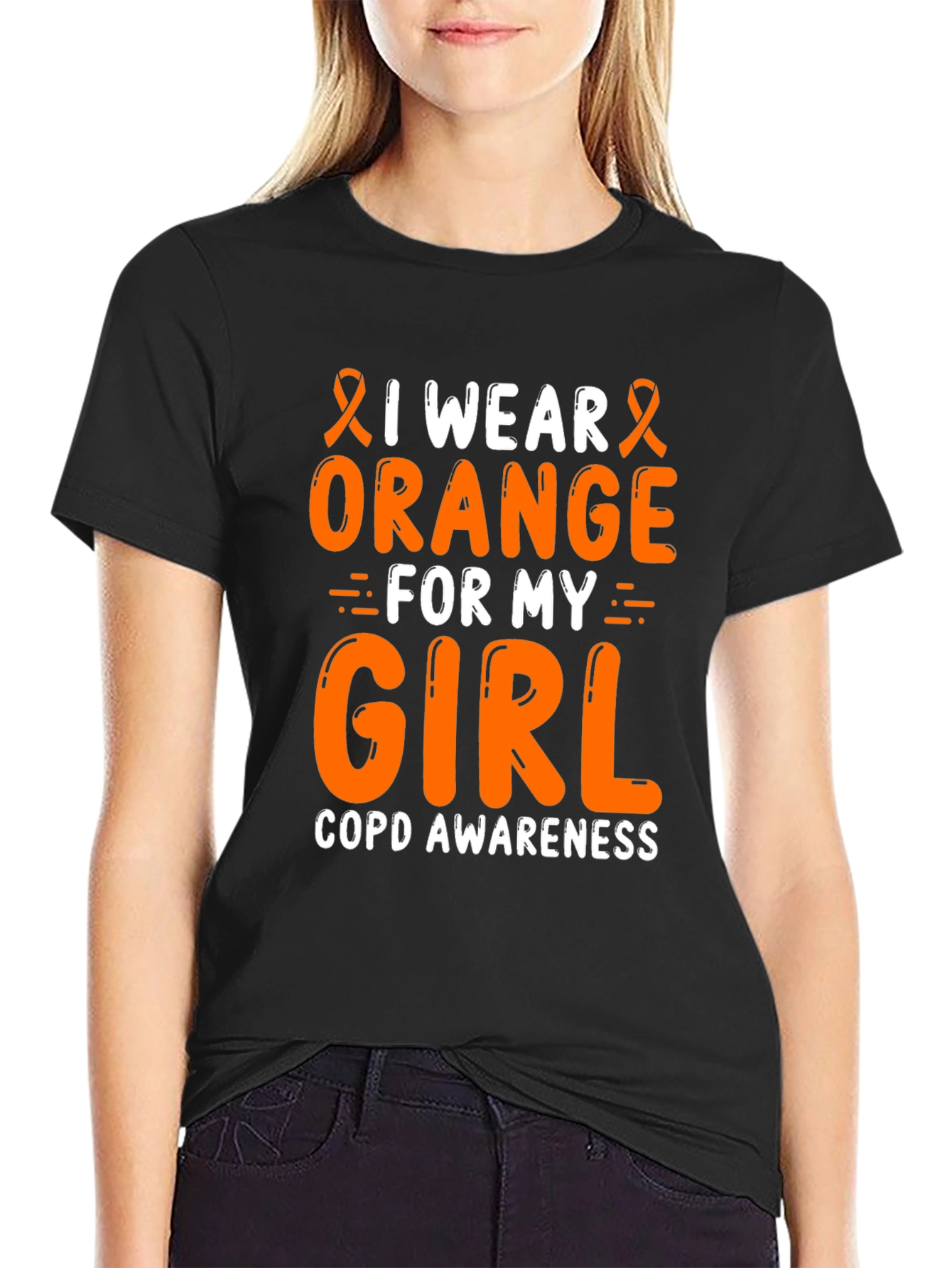 I Wear Orange For My Girl COPD Awareness T-Shirt