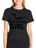 Finswimming Girl Graphic Tee - Diver Definition