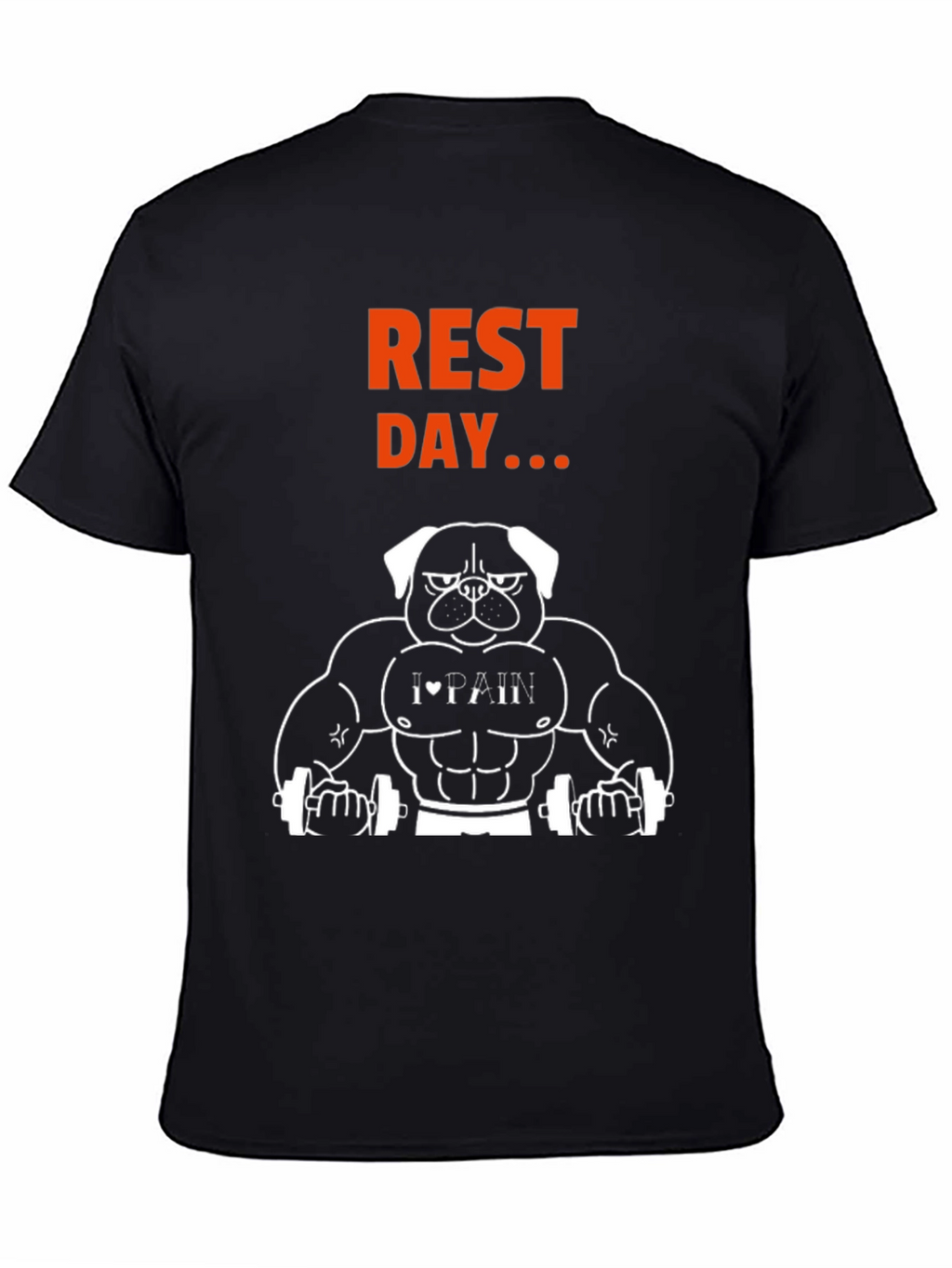 Rest Day Graphic T-Shirt - Bodybuilding Dog Design