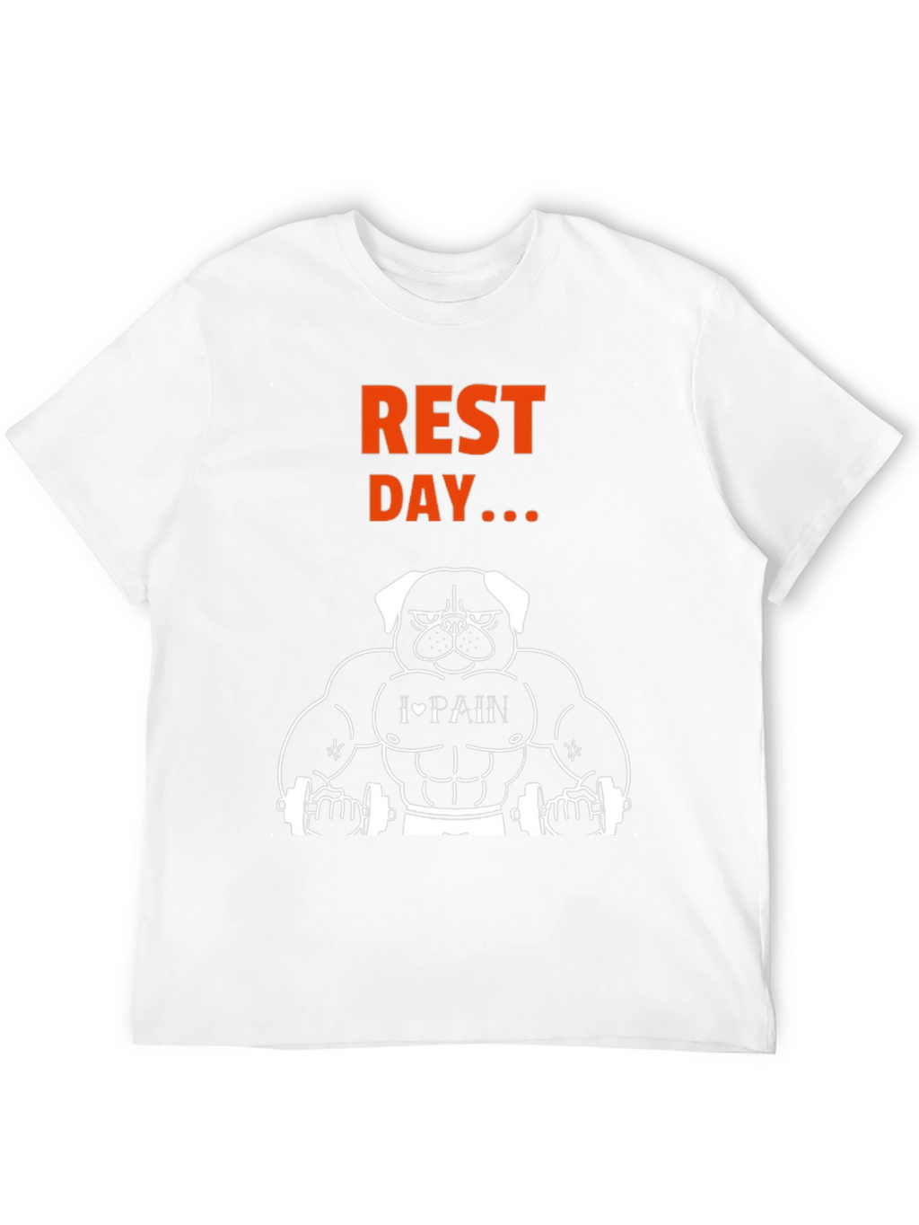 Rest Day Graphic T-Shirt - Bodybuilding Dog Design