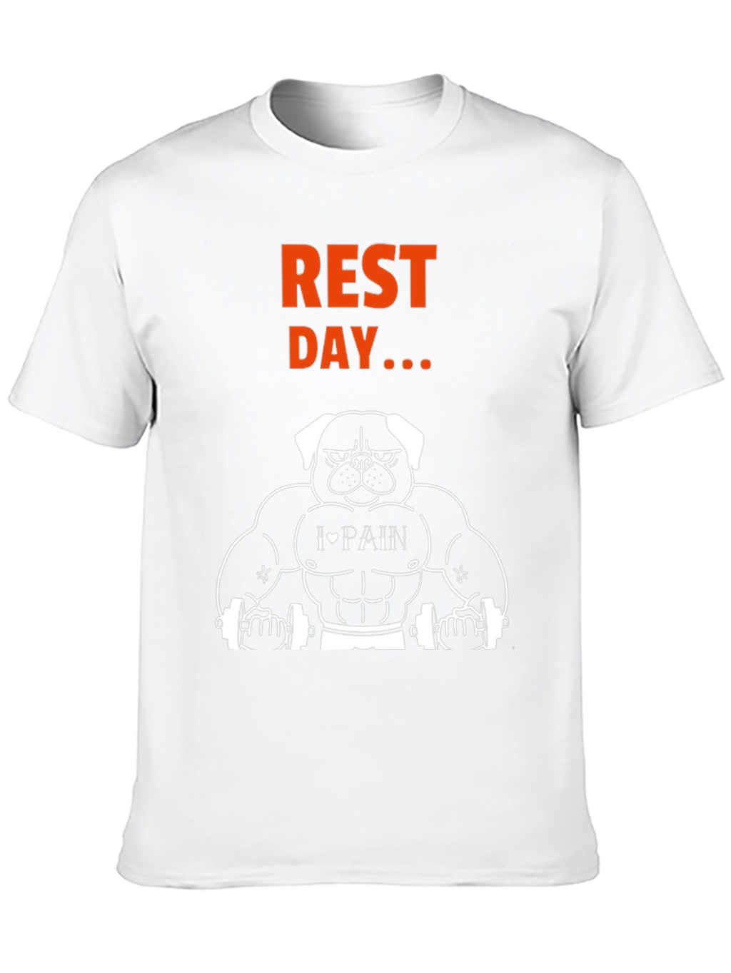 Rest Day Graphic T-Shirt - Bodybuilding Dog Design