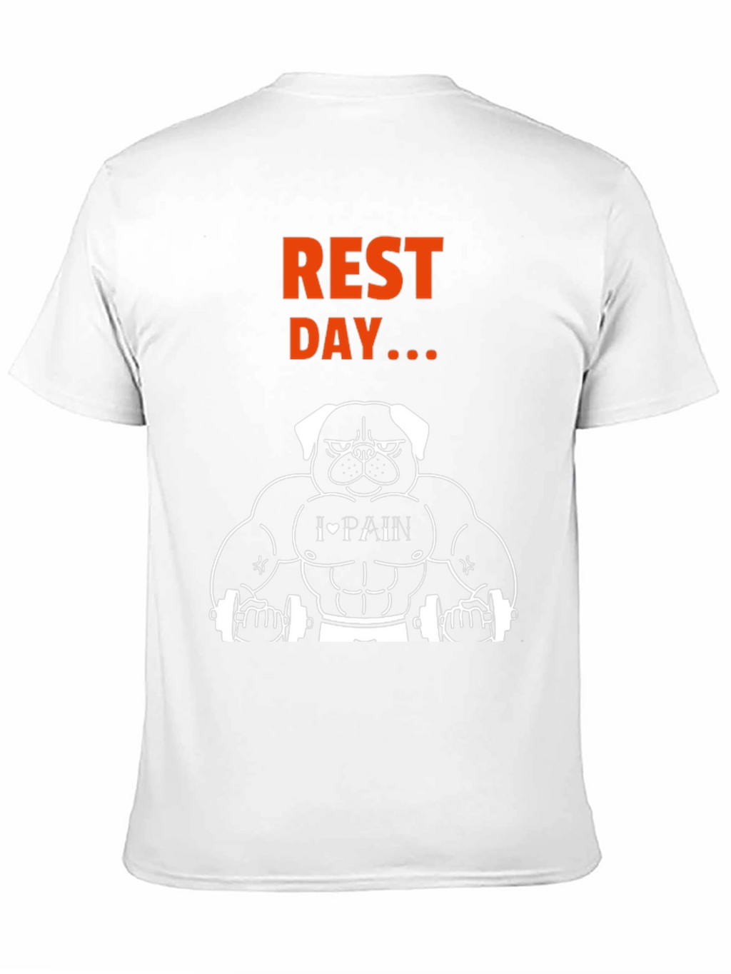 Rest Day Graphic T-Shirt - Bodybuilding Dog Design