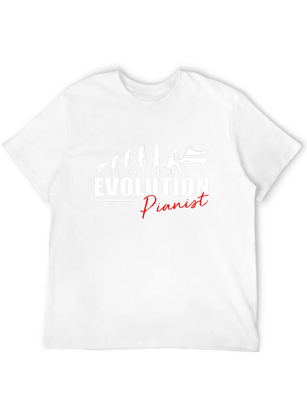 Evolution of Pianist Black Graphic T-Shirt
