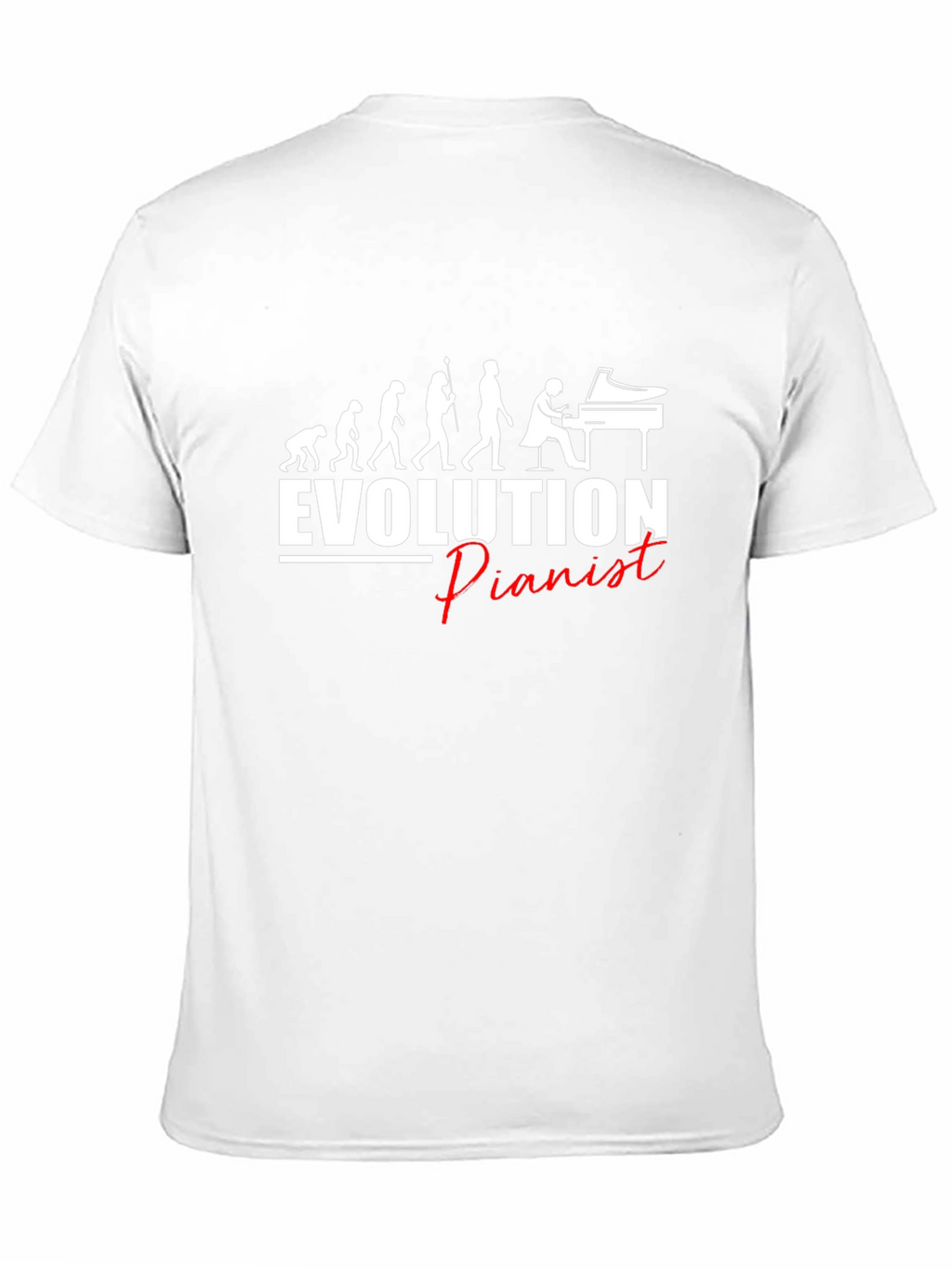 Evolution of Pianist Black Graphic T-Shirt